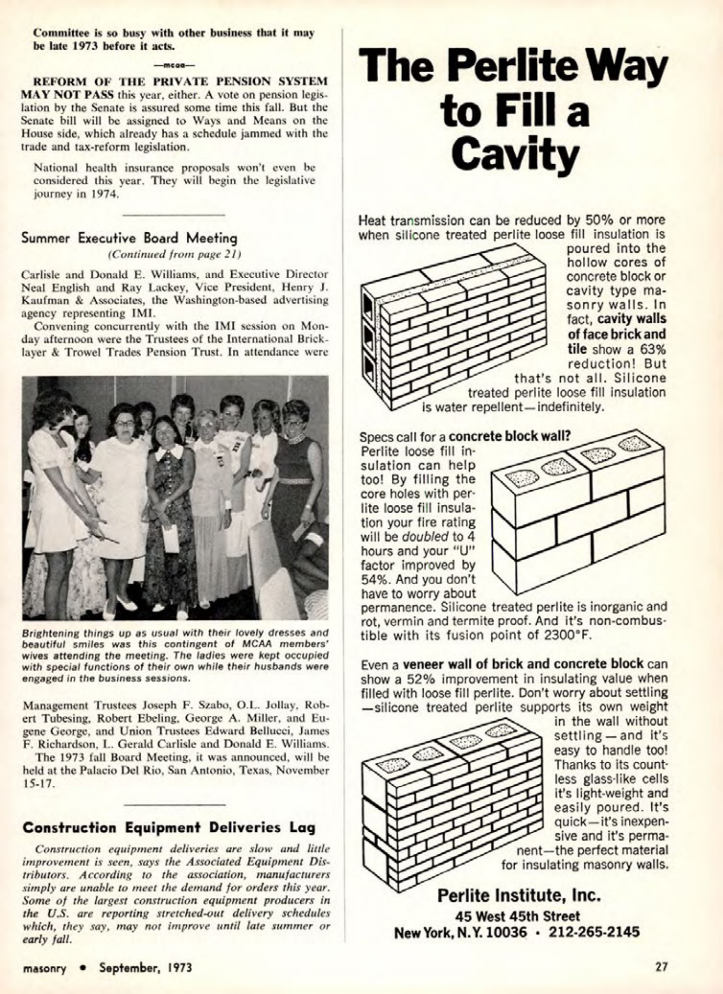 Masonry Magazine September 1973 Page. 27