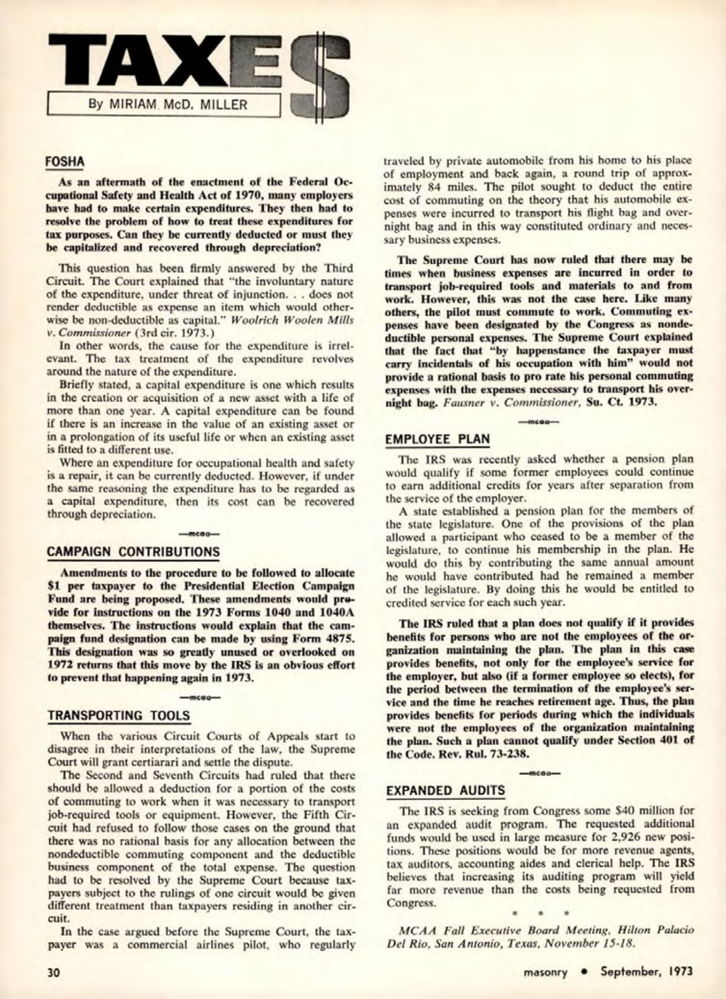 Masonry Magazine September 1973 Page. 30