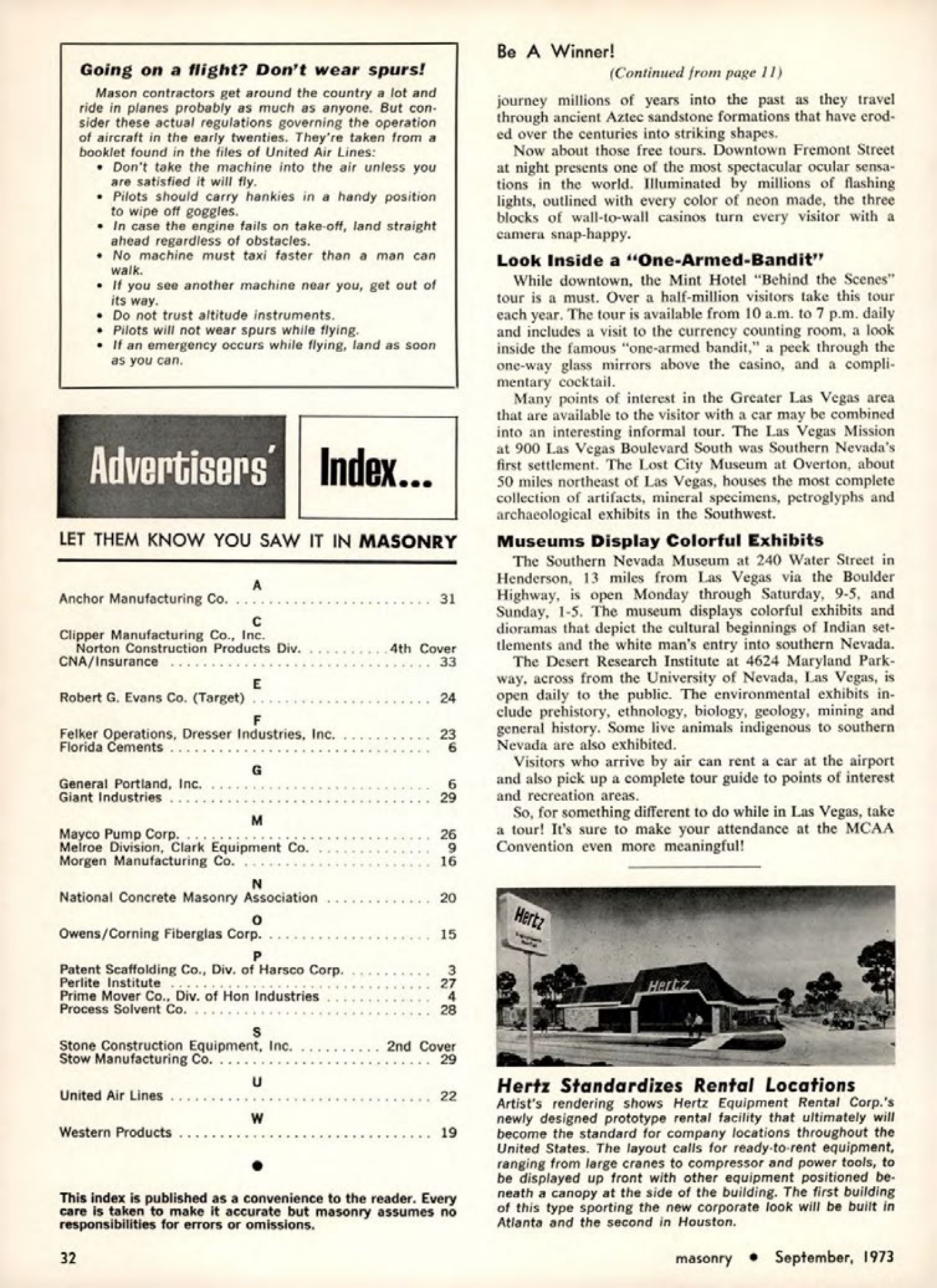 Masonry Magazine September 1973 Page. 32
