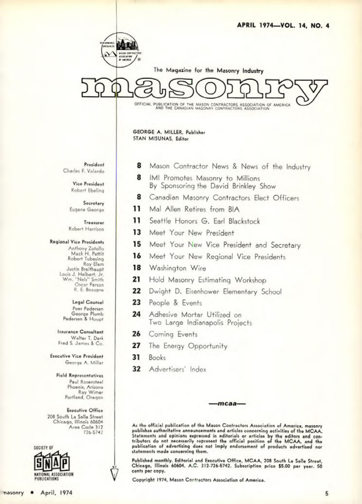 Masonry Magazine April 1974 Page. 5