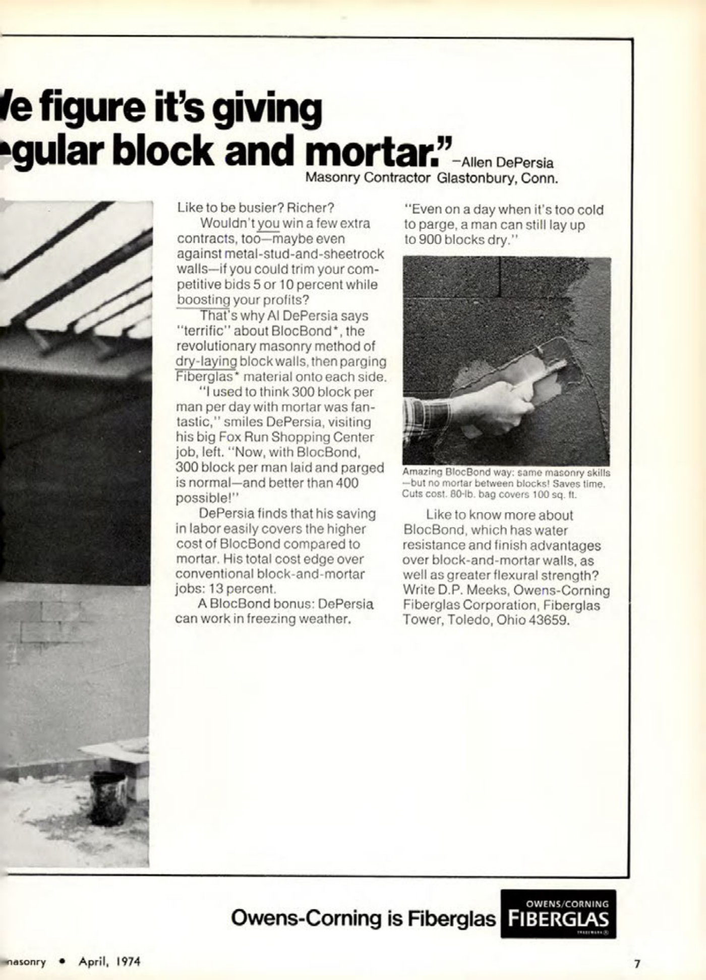 Masonry Magazine April 1974 Page. 7
