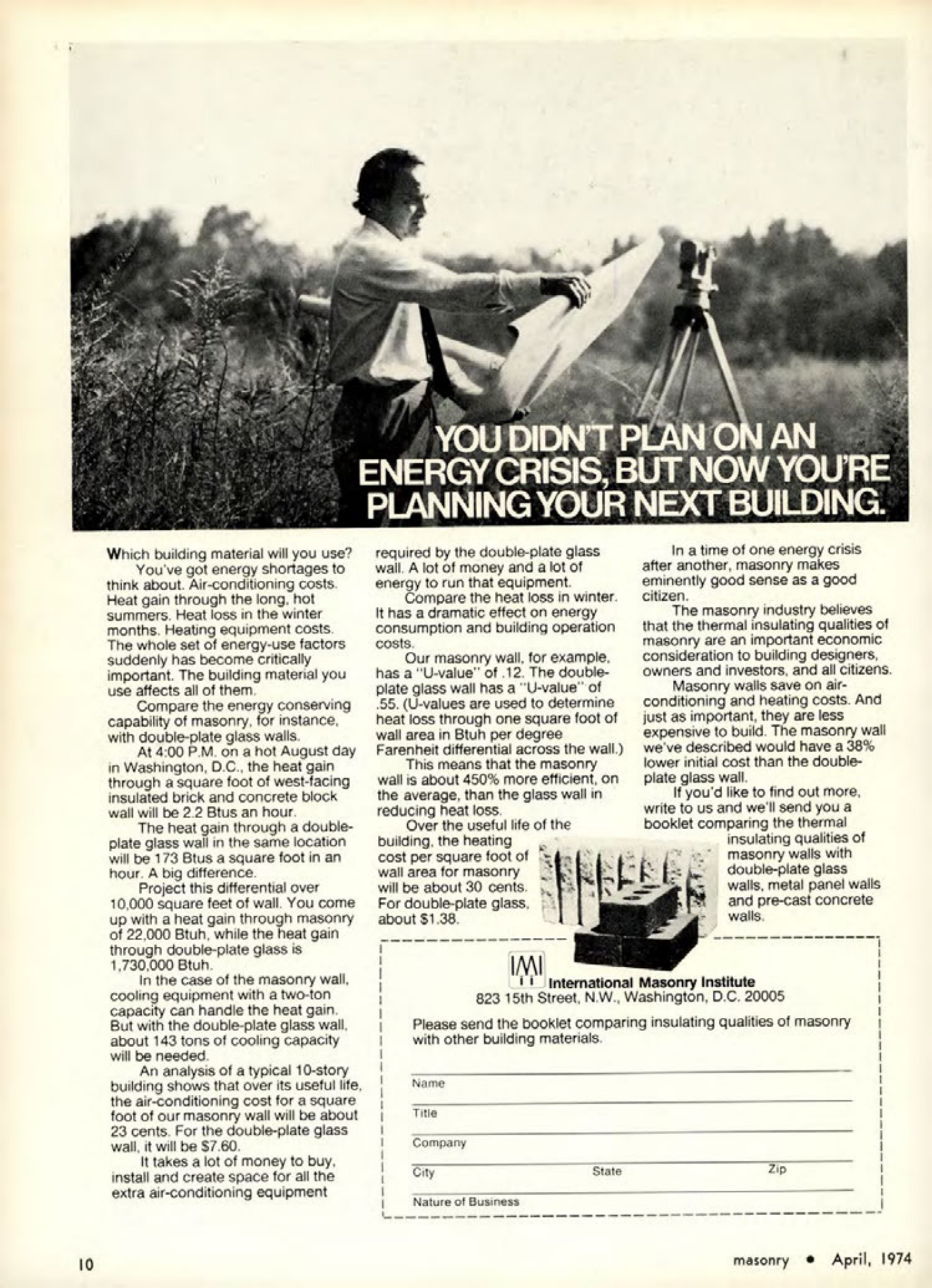 Masonry Magazine April 1974 Page. 10