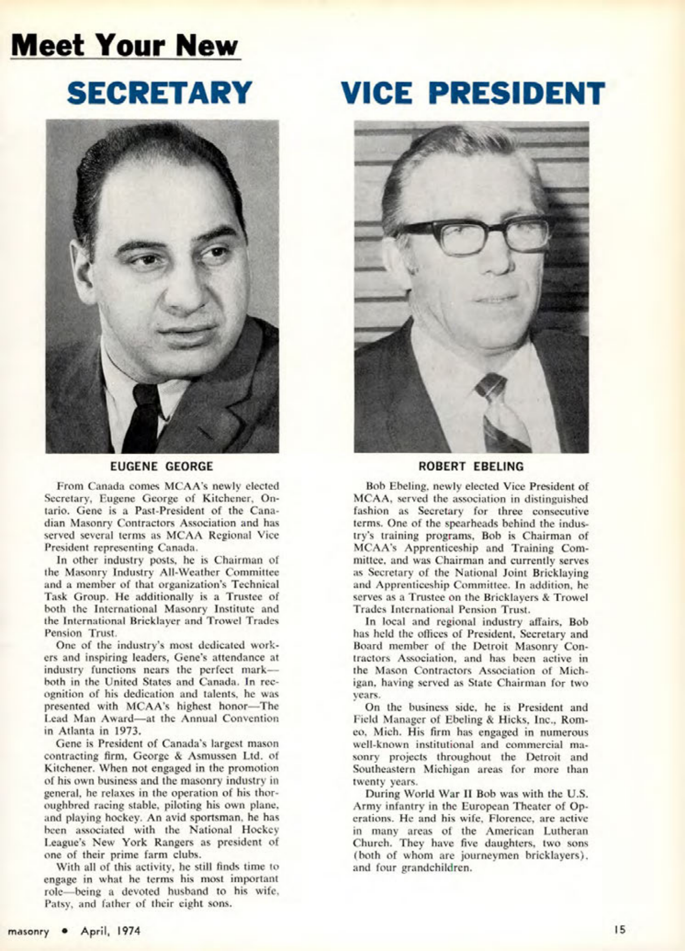 Masonry Magazine April 1974 Page. 15