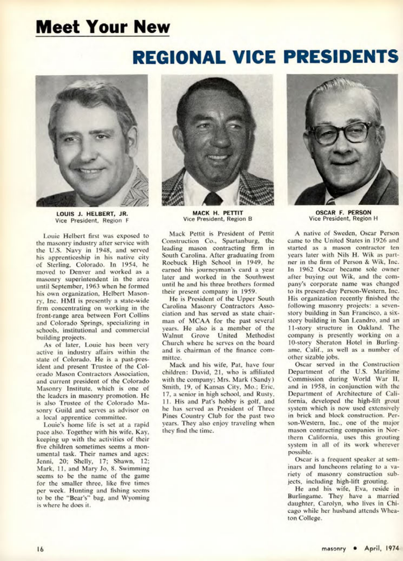 Masonry Magazine April 1974 Page. 16