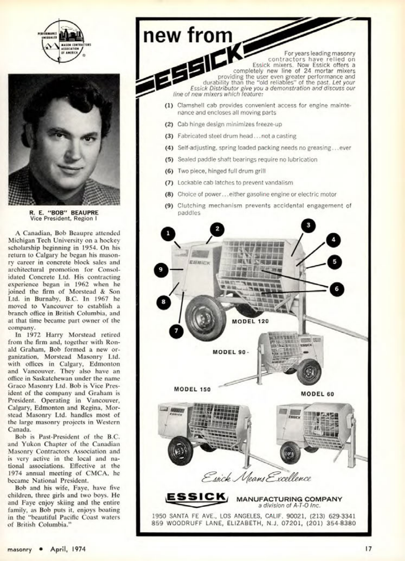 Masonry Magazine April 1974 Page. 17