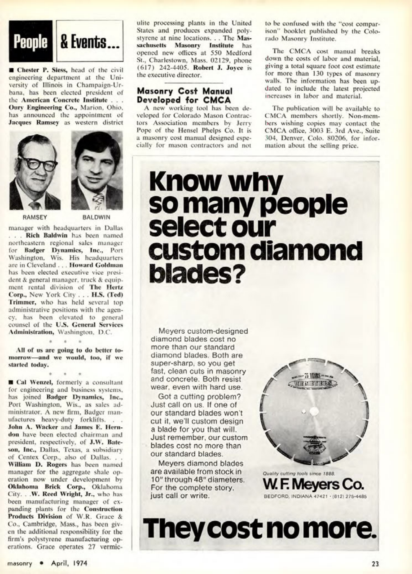 Masonry Magazine April 1974 Page. 23