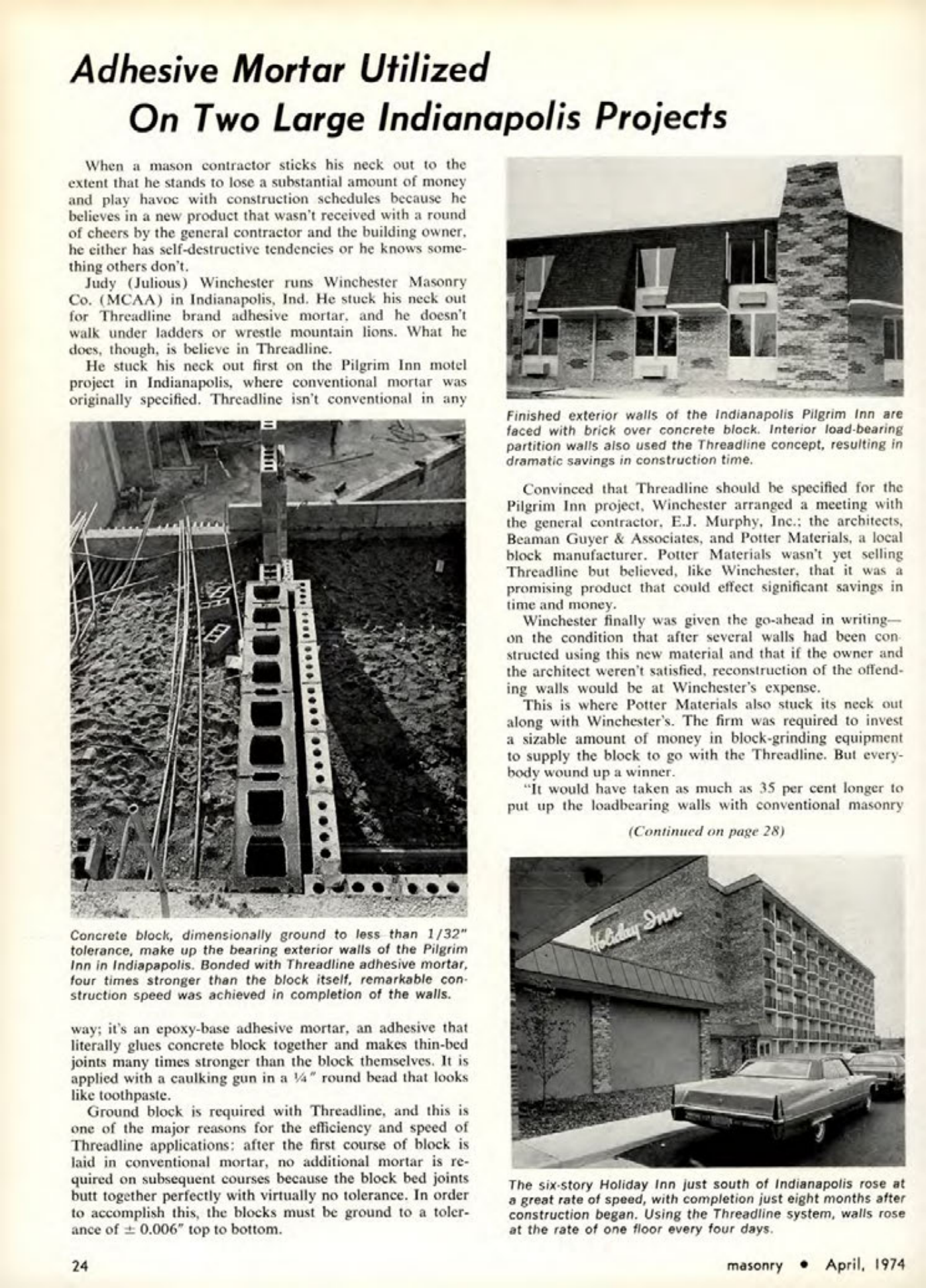 Masonry Magazine April 1974 Page. 24
