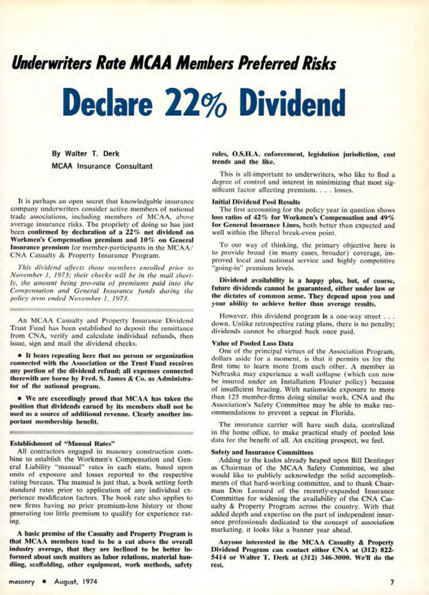 Masonry Magazine August 1974 Page. 7