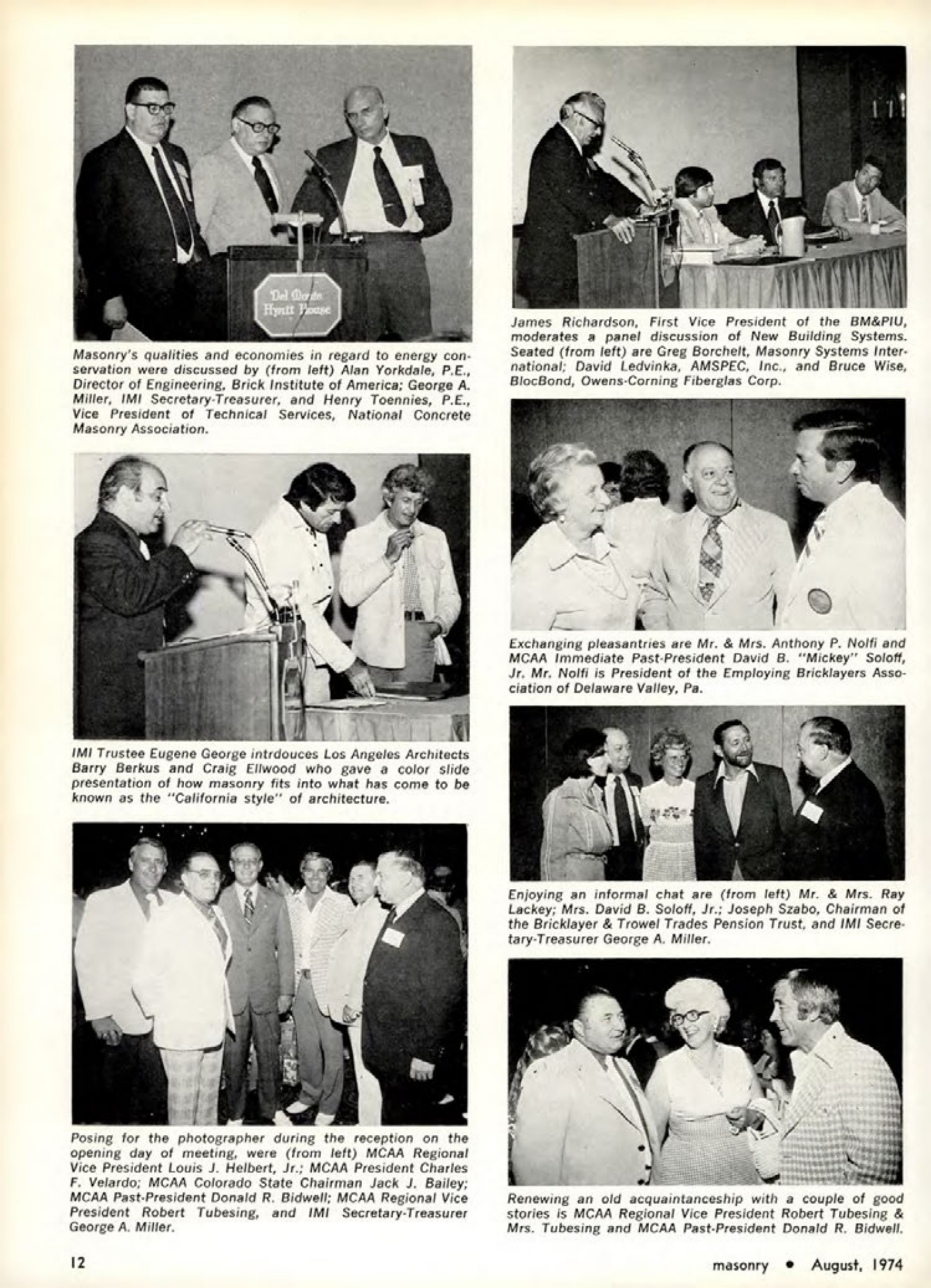 Masonry Magazine August 1974 Page. 12