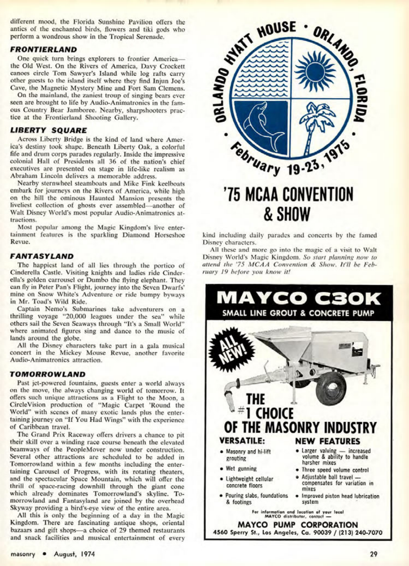 Masonry Magazine August 1974 Page. 29