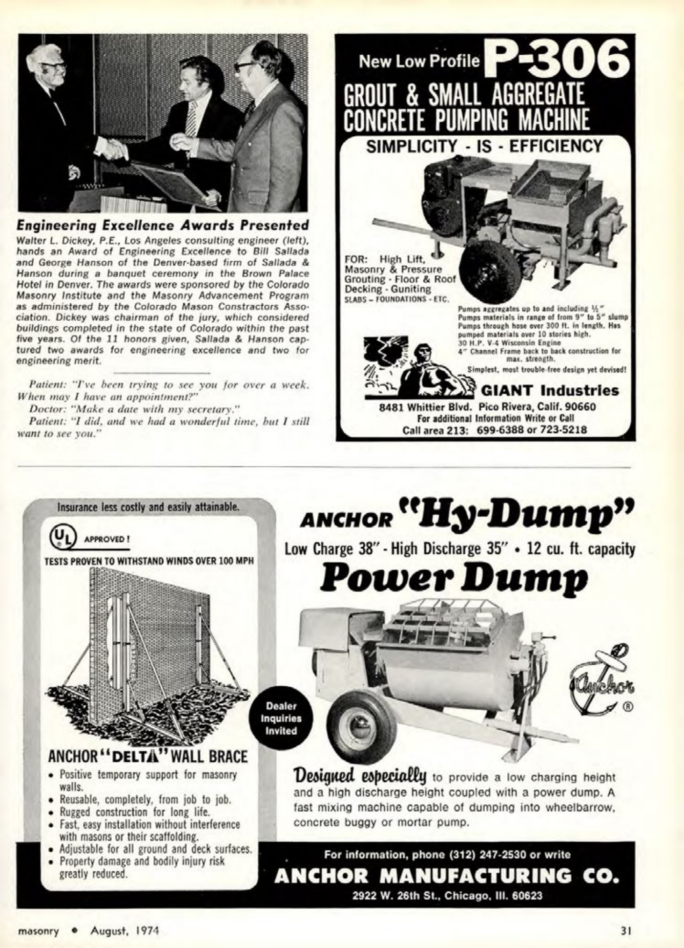 Masonry Magazine August 1974 Page. 31