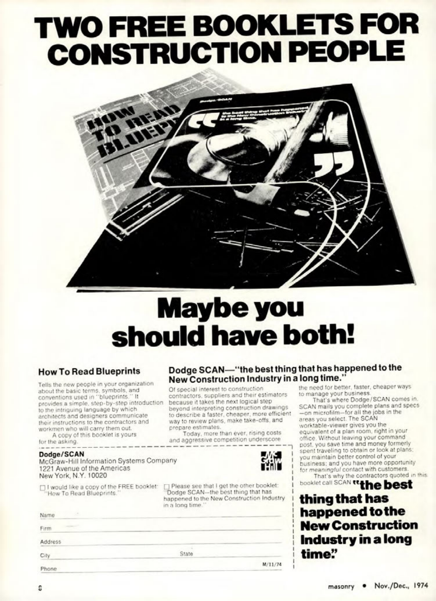 Masonry Magazine December 1974 Page. 8