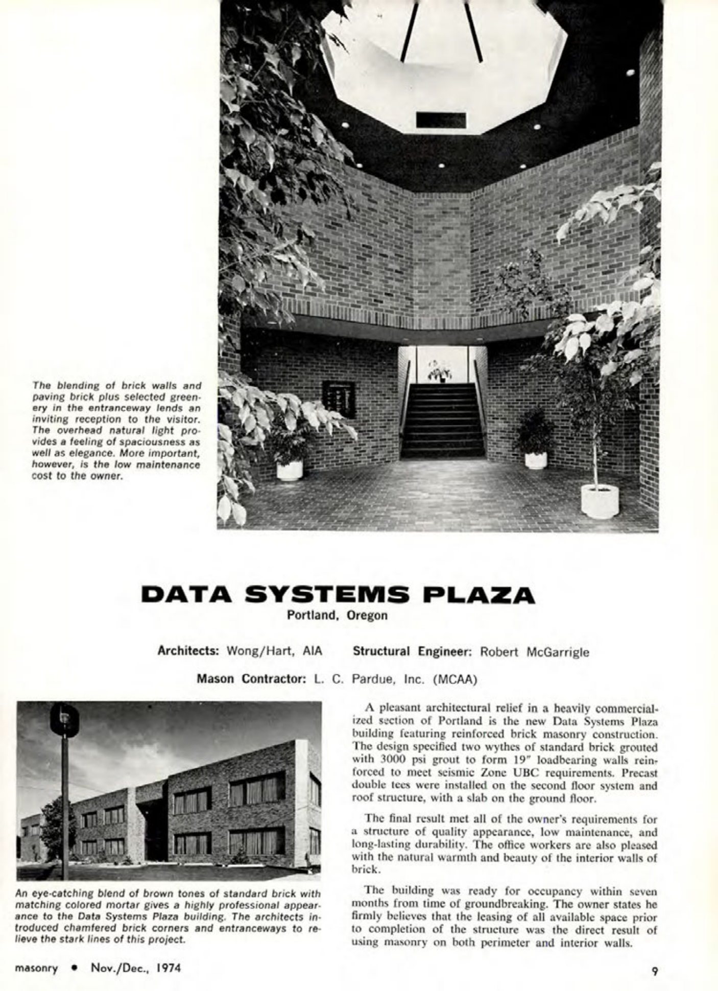 Masonry Magazine December 1974 Page. 9