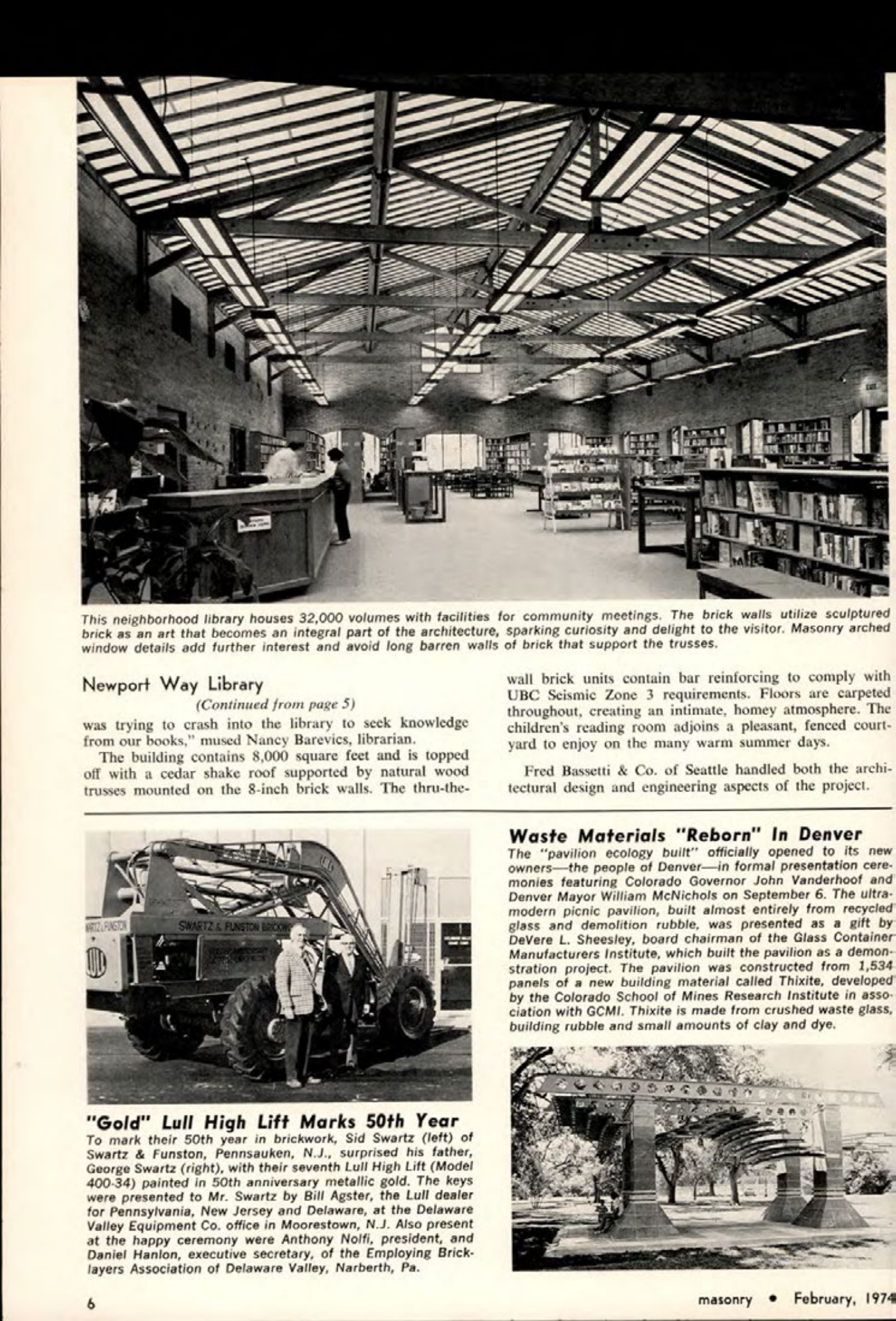 Masonry Magazine February 1974 Page. 6