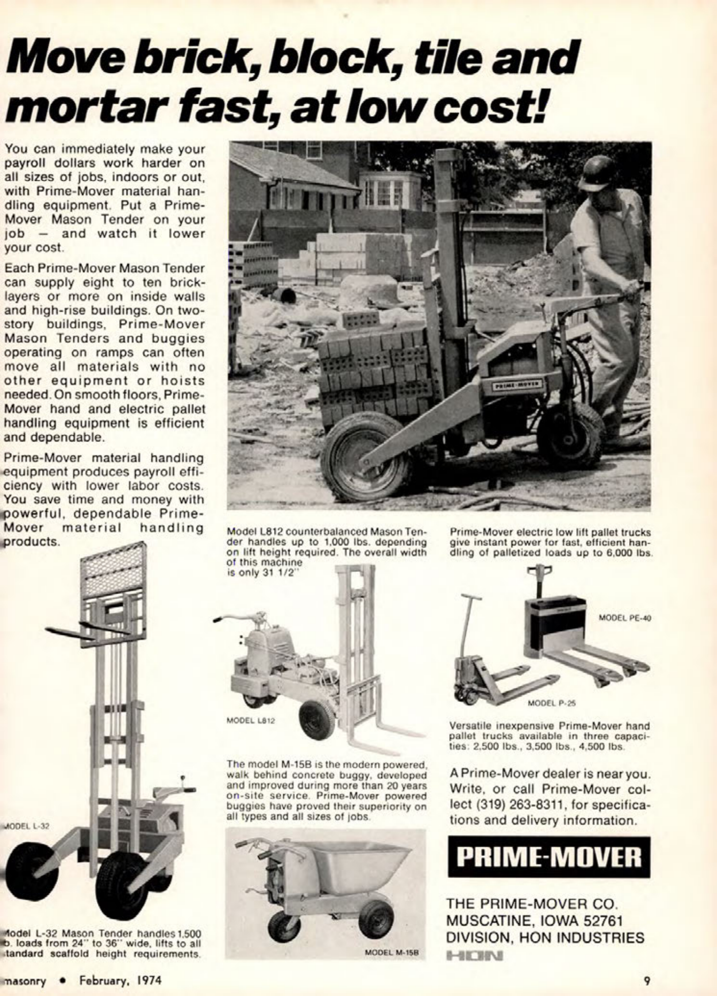 Masonry Magazine February 1974 Page. 9