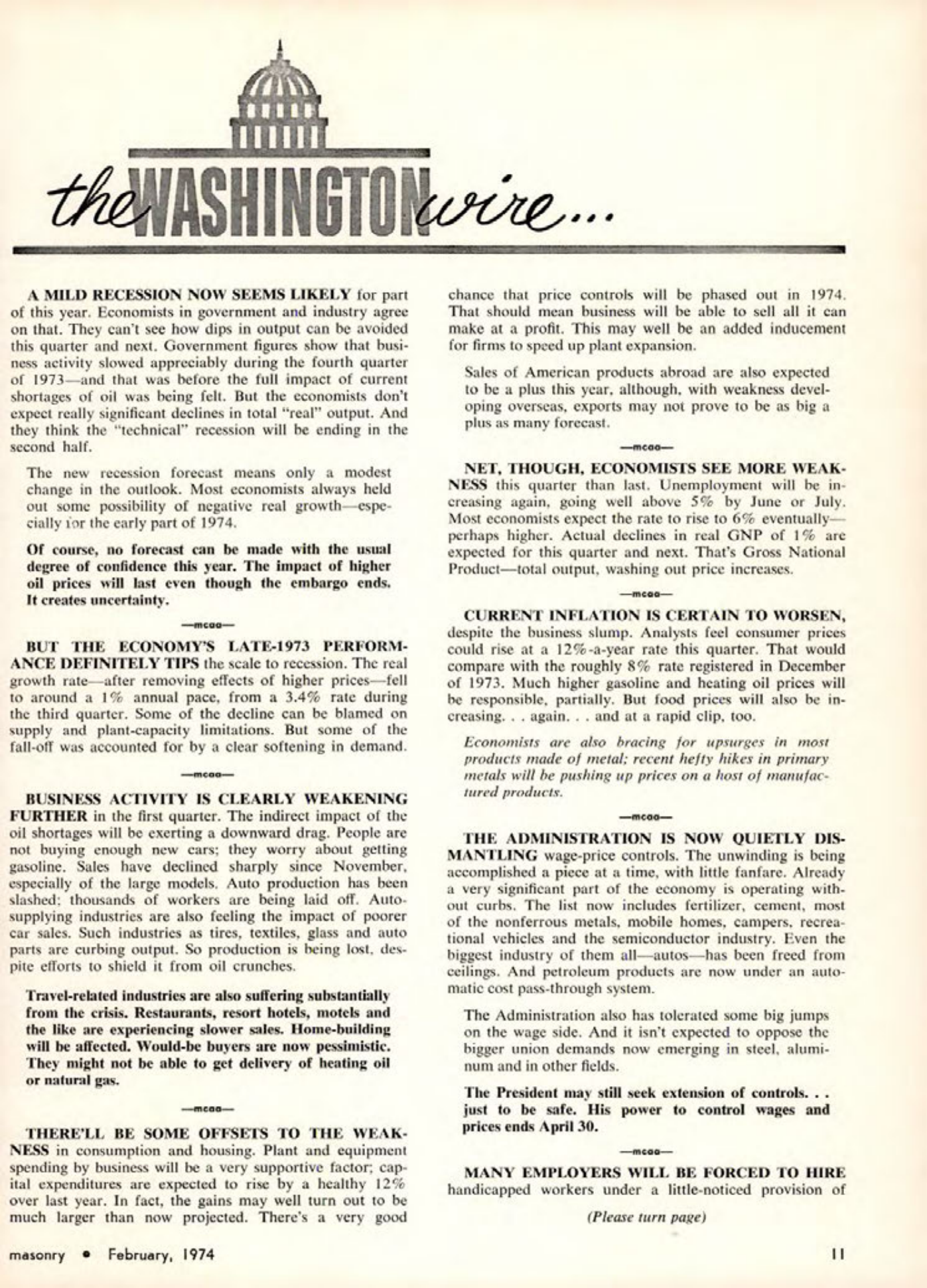 Masonry Magazine February 1974 Page. 11