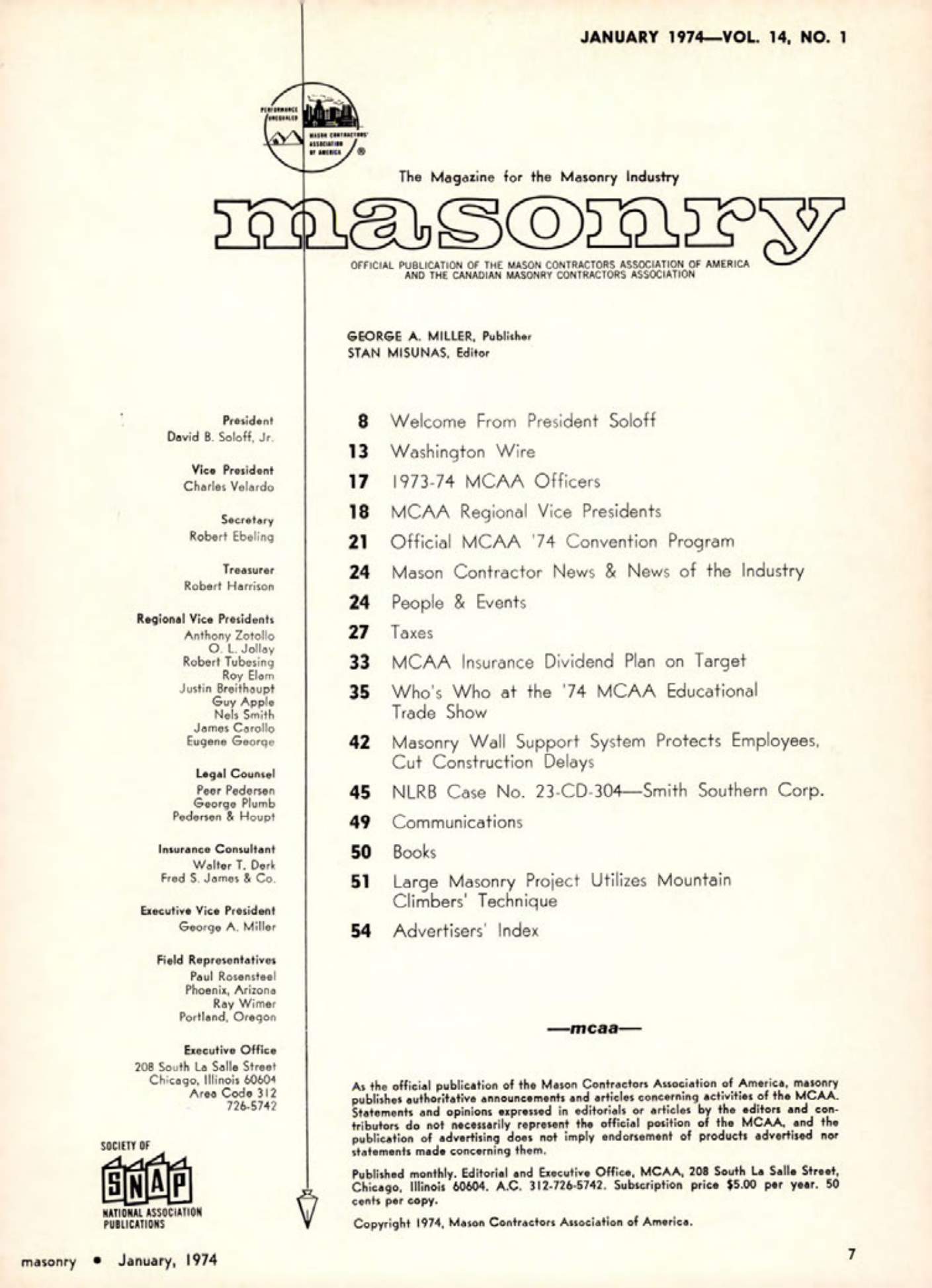 Masonry Magazine January 1974 Page. 7