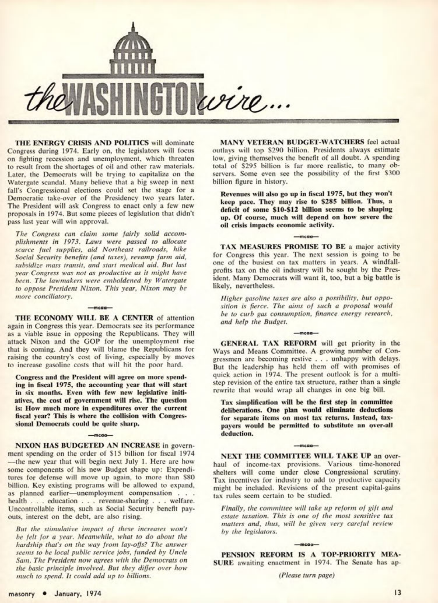Masonry Magazine January 1974 Page.13