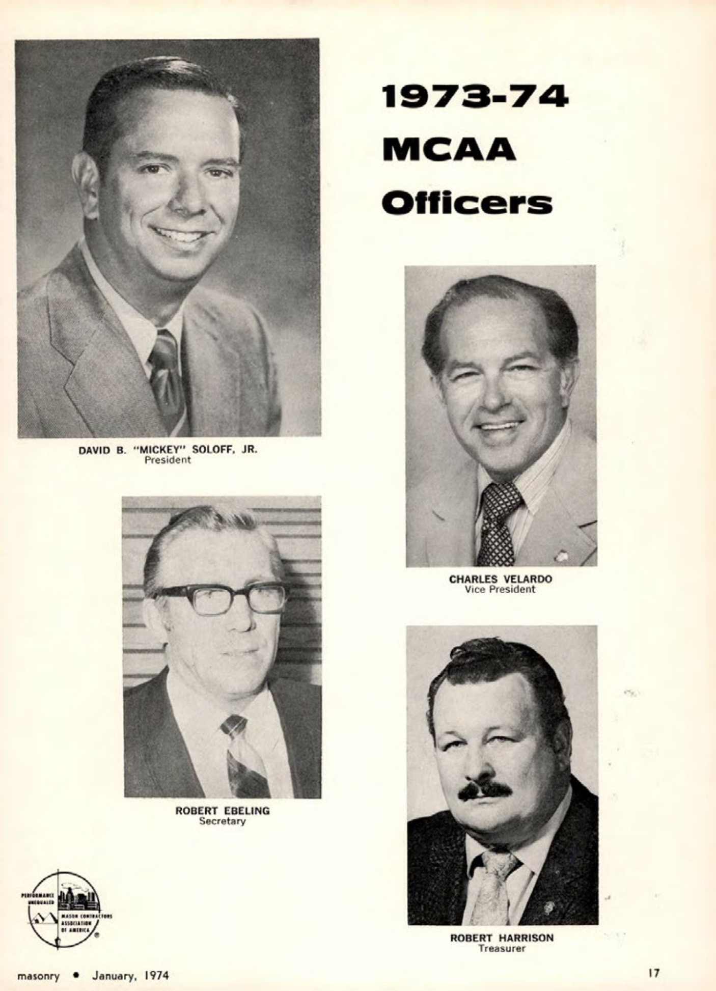 Masonry Magazine January 1974 Page. 17