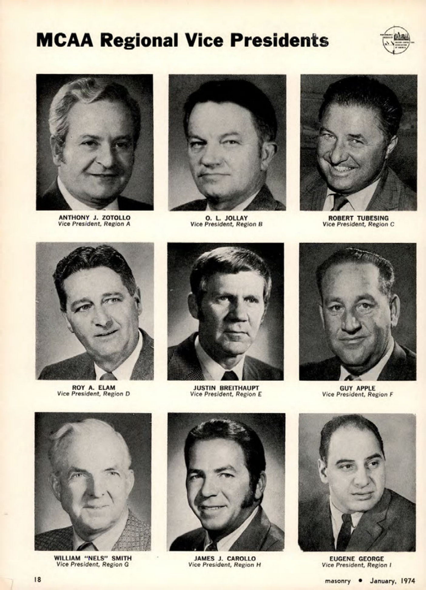 Masonry Magazine January 1974 Page. 18