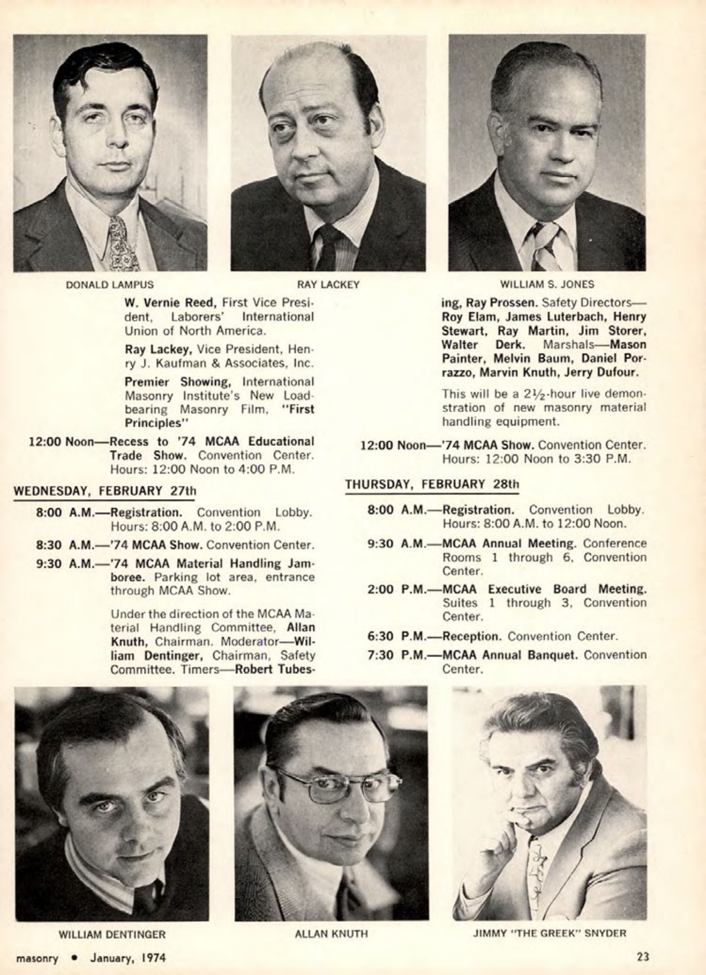 Masonry Magazine January 1974 Page. 23