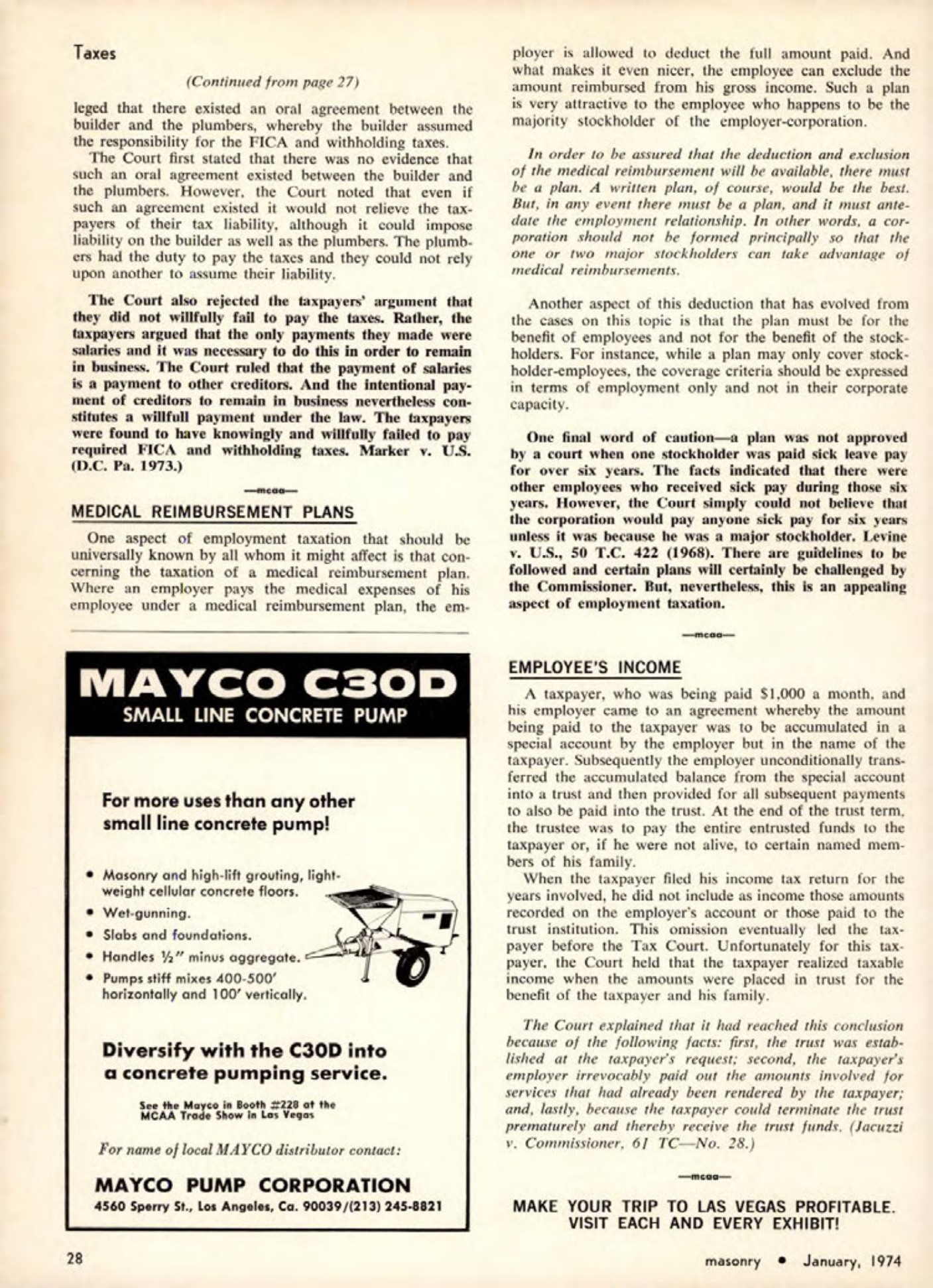Masonry Magazine January 1974 Page. 28