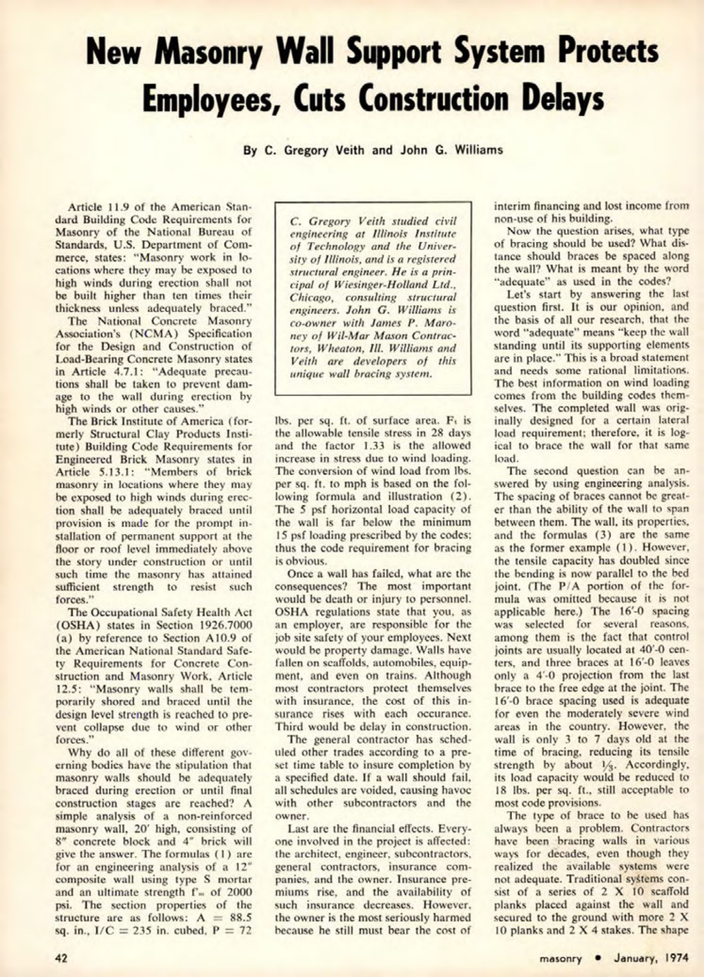 Masonry Magazine January 1974 Page. 42