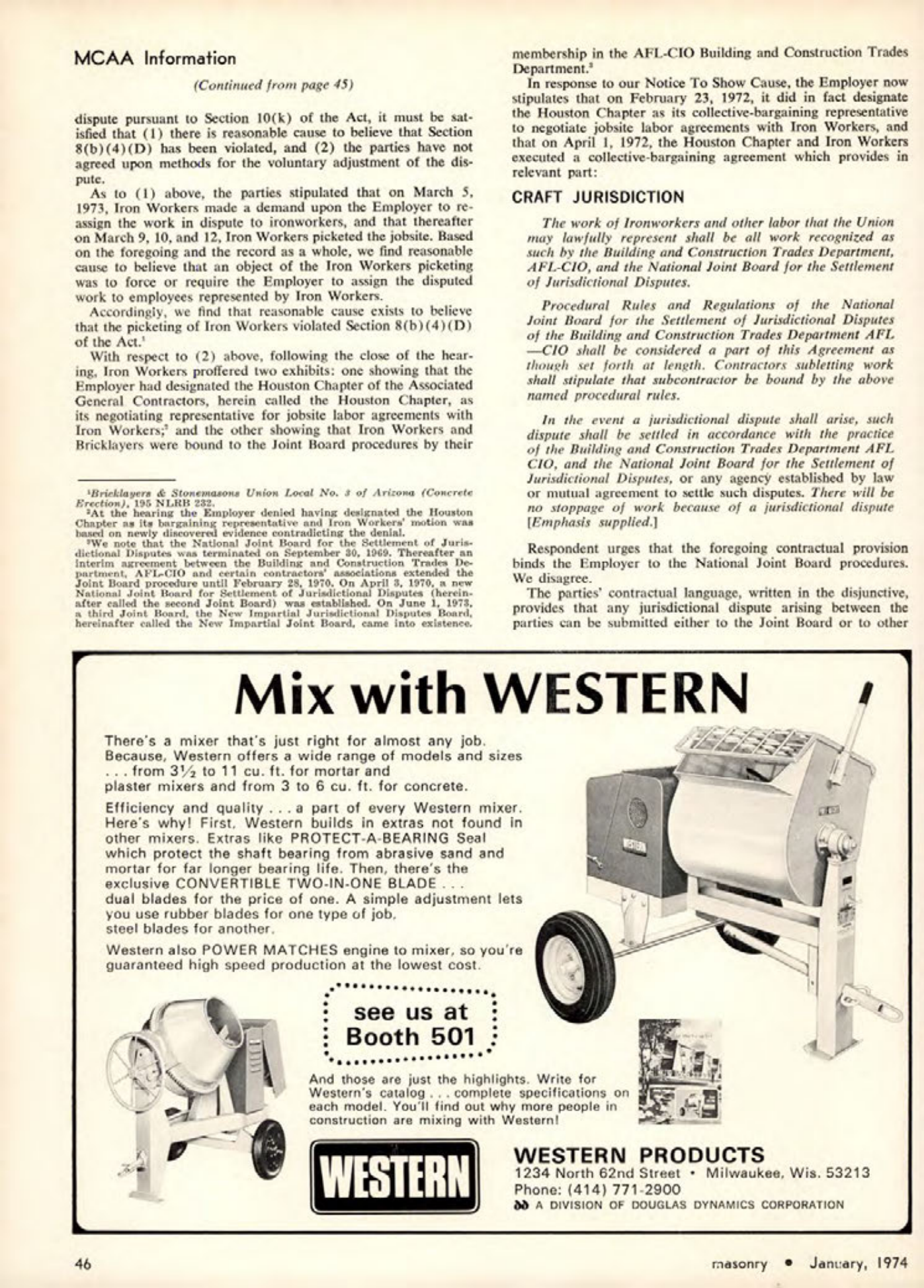 Masonry Magazine January 1974 Page. 46