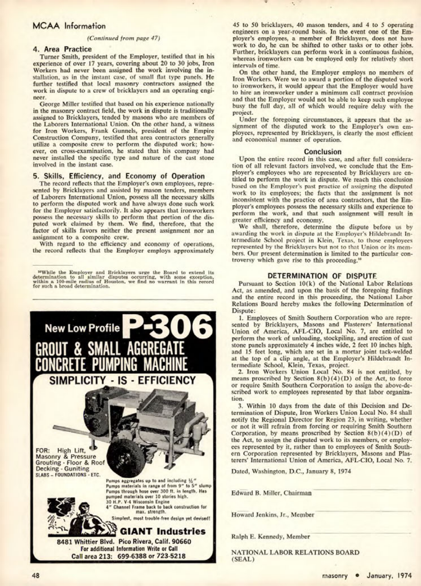 Masonry Magazine January 1974 Page. 48