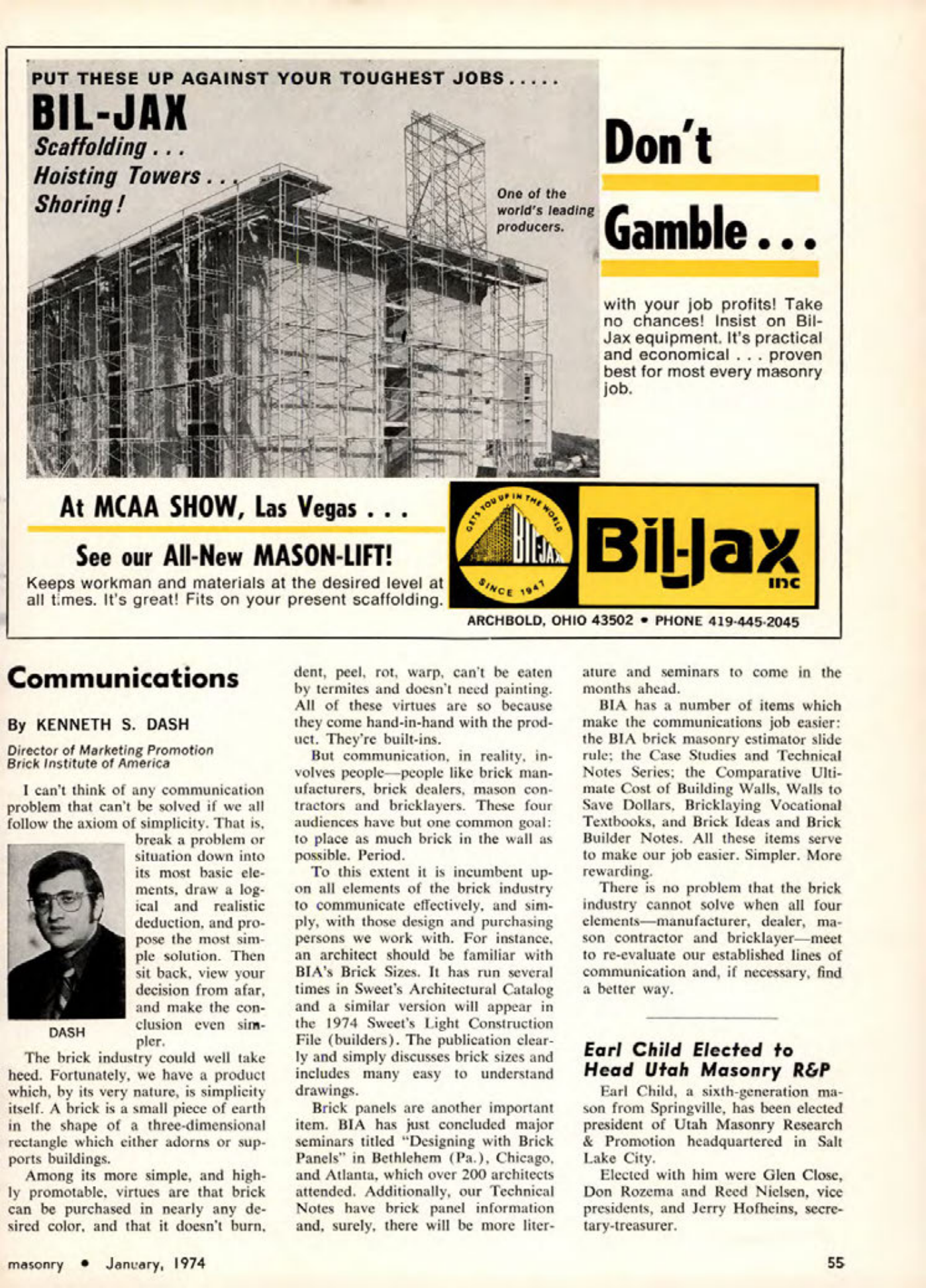 Masonry Magazine January 1974 Page. 61
