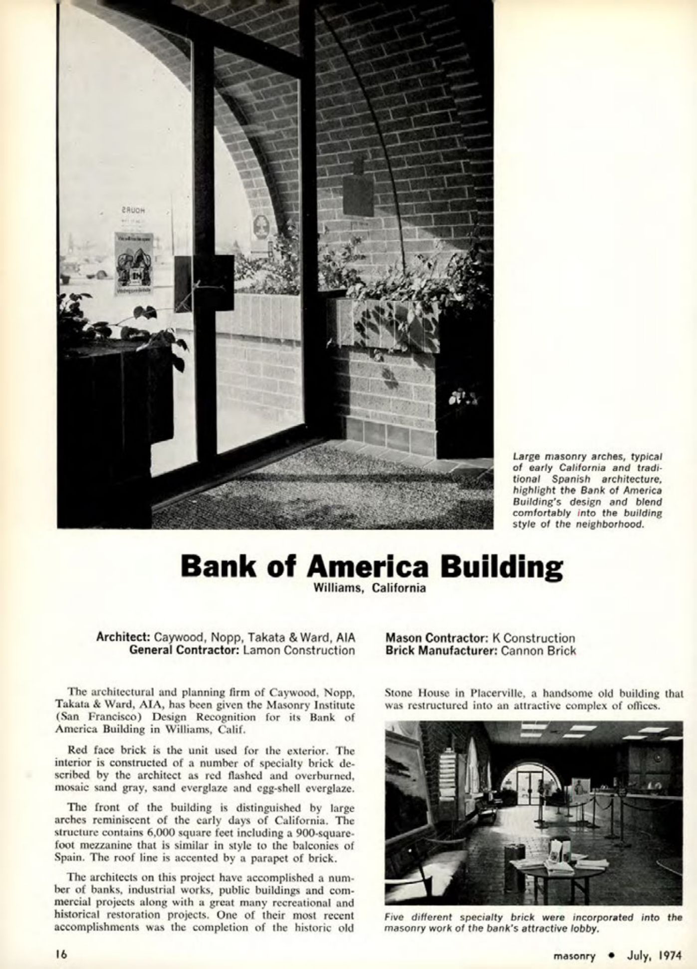 Masonry Magazine July 1974 Page. 16