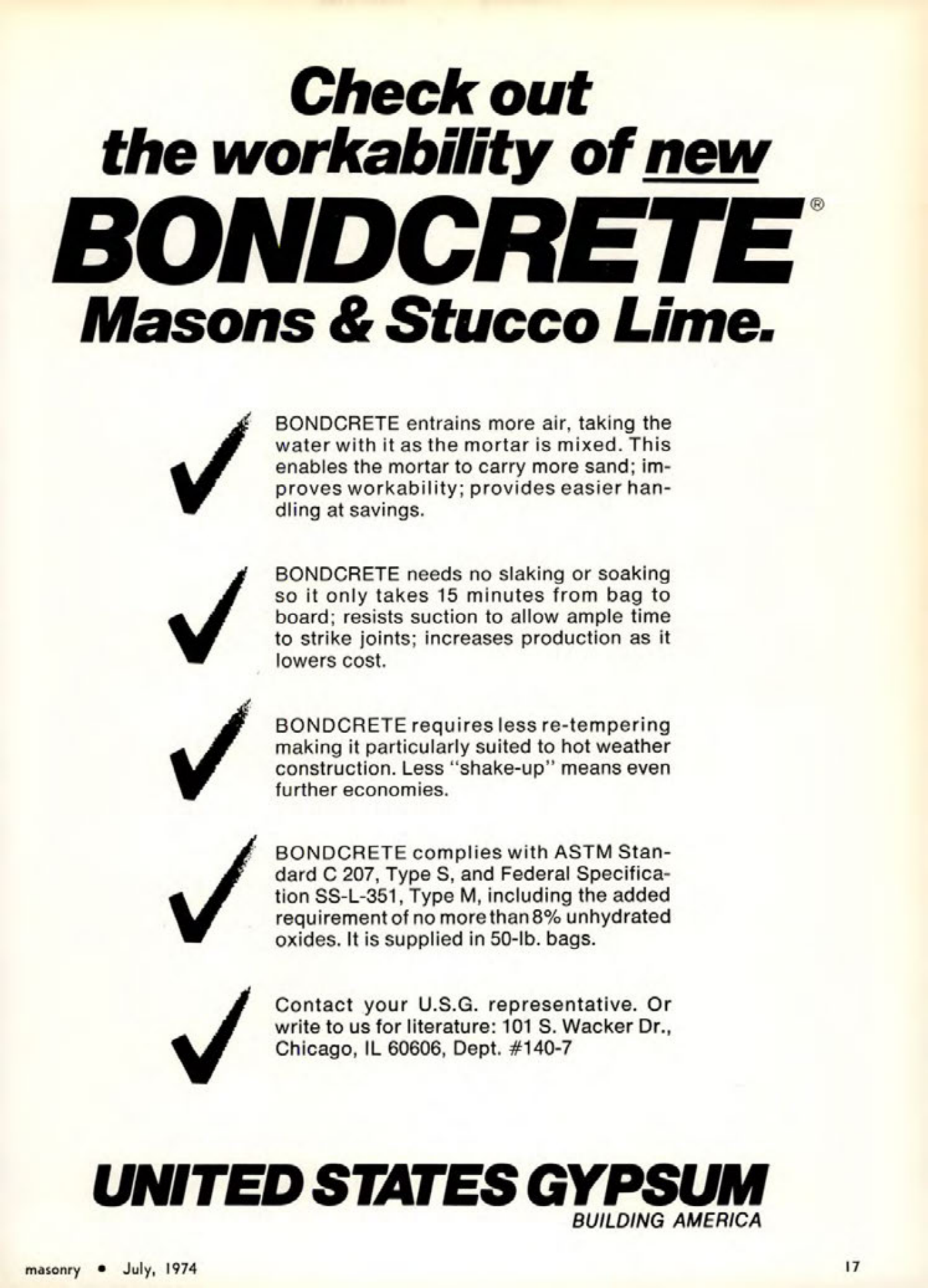Masonry Magazine July 1974 Page. 17