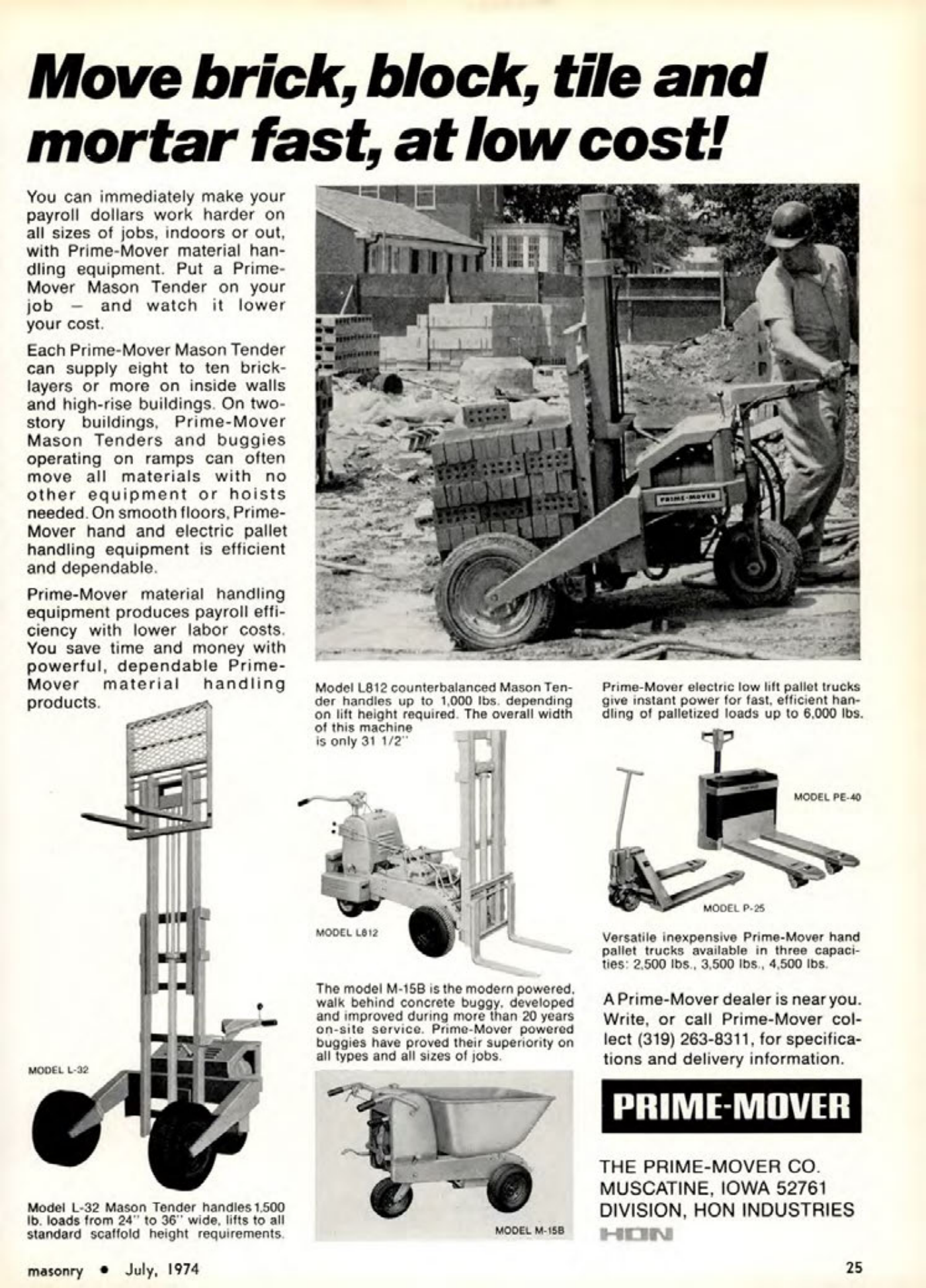 Masonry Magazine July 1974 Page. 25