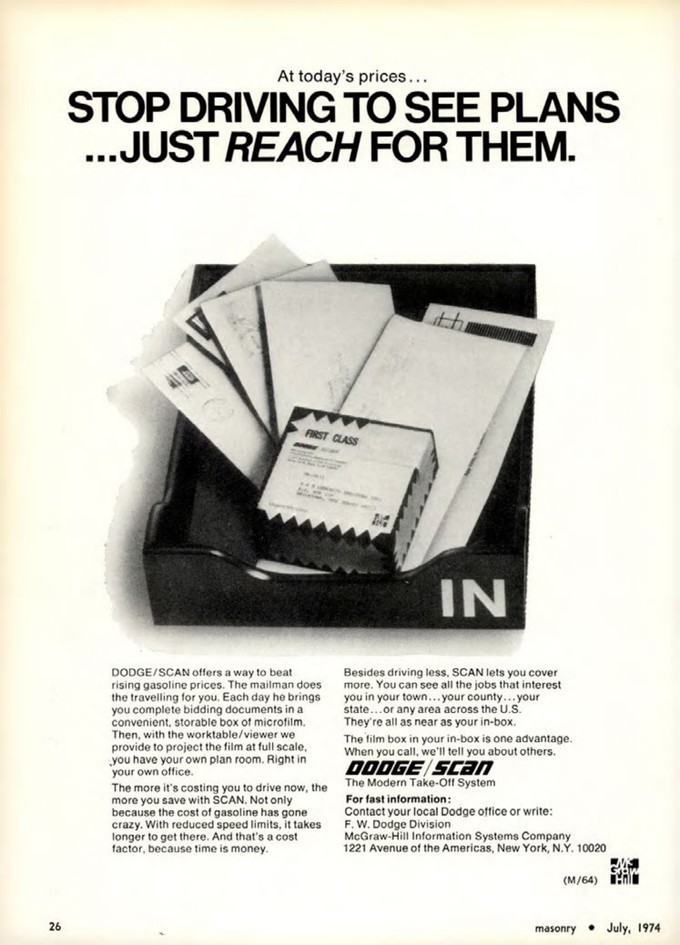 Masonry Magazine July 1974 Page. 26