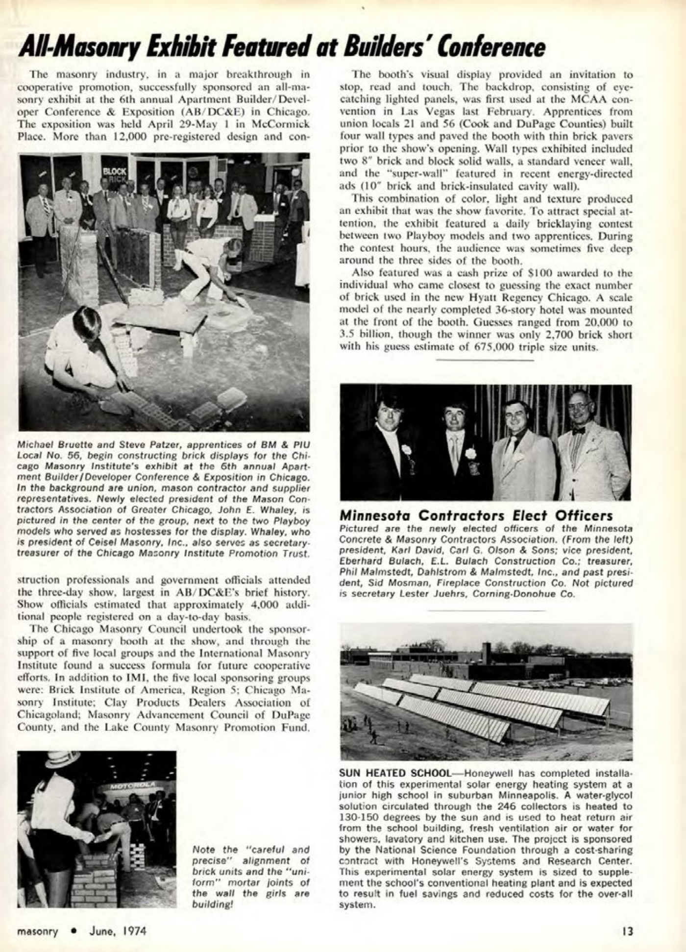 Masonry Magazine June 1974 Page. 13