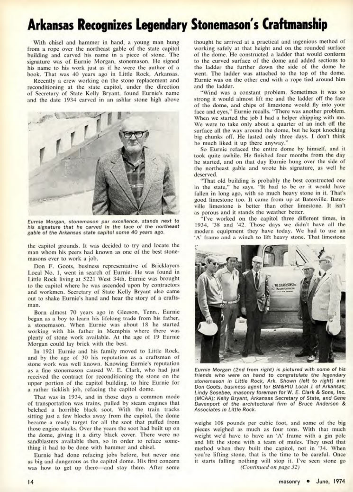 Masonry Magazine June 1974 Page. 14