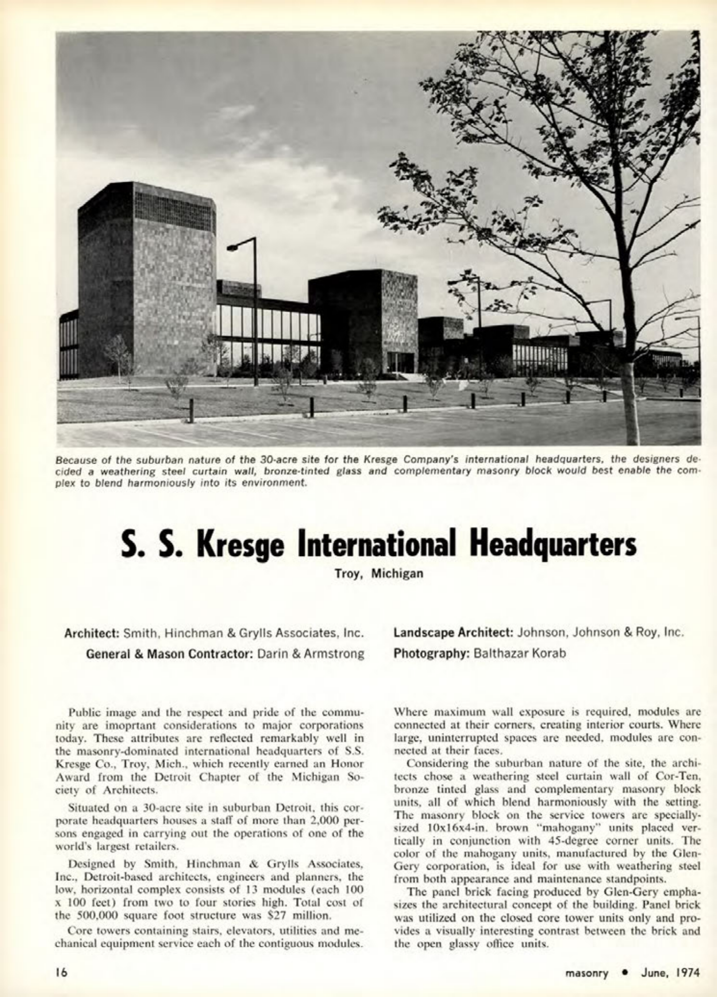 Masonry Magazine June 1974 Page. 16