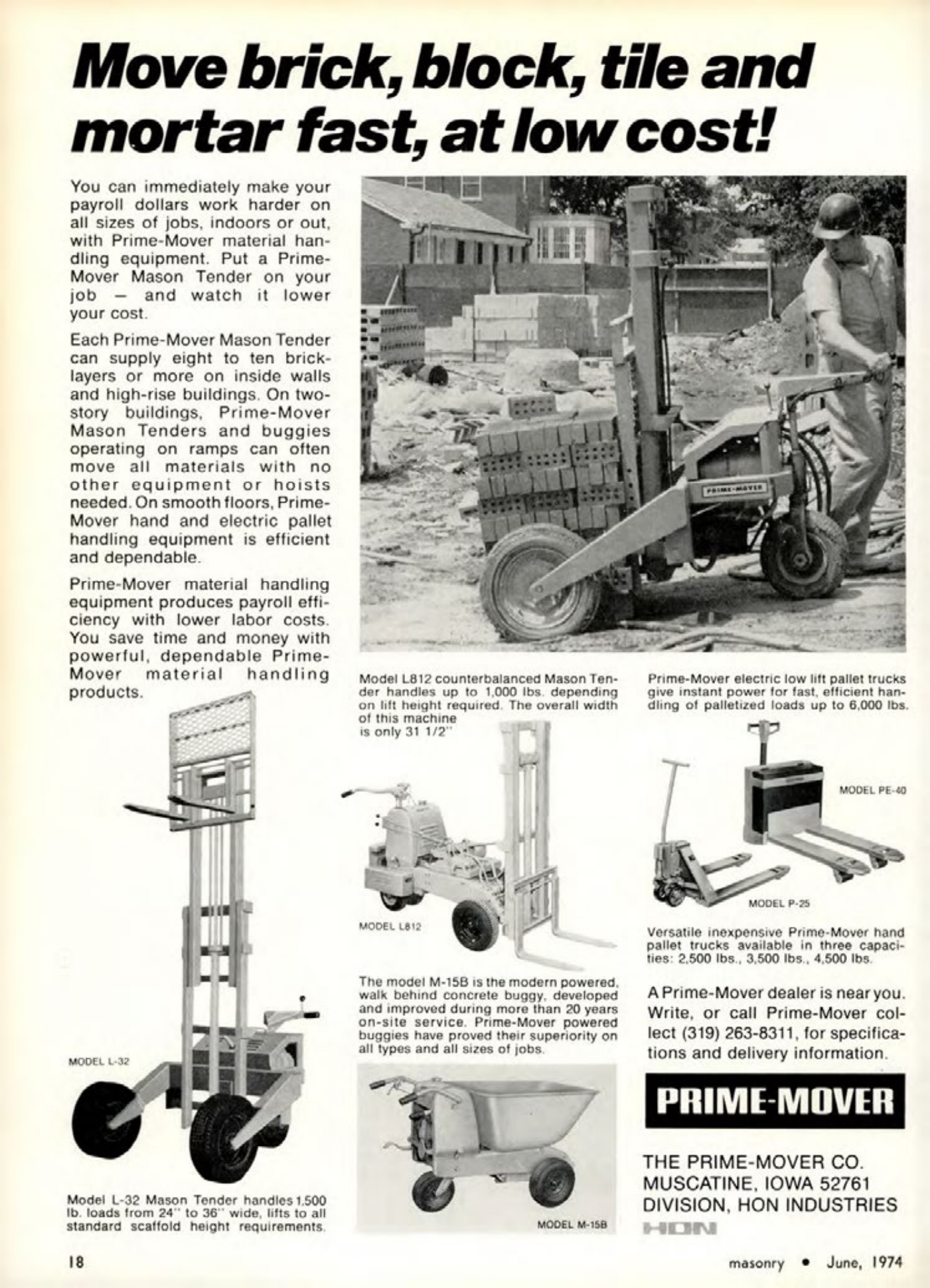 Masonry Magazine June 1974 Page. 18