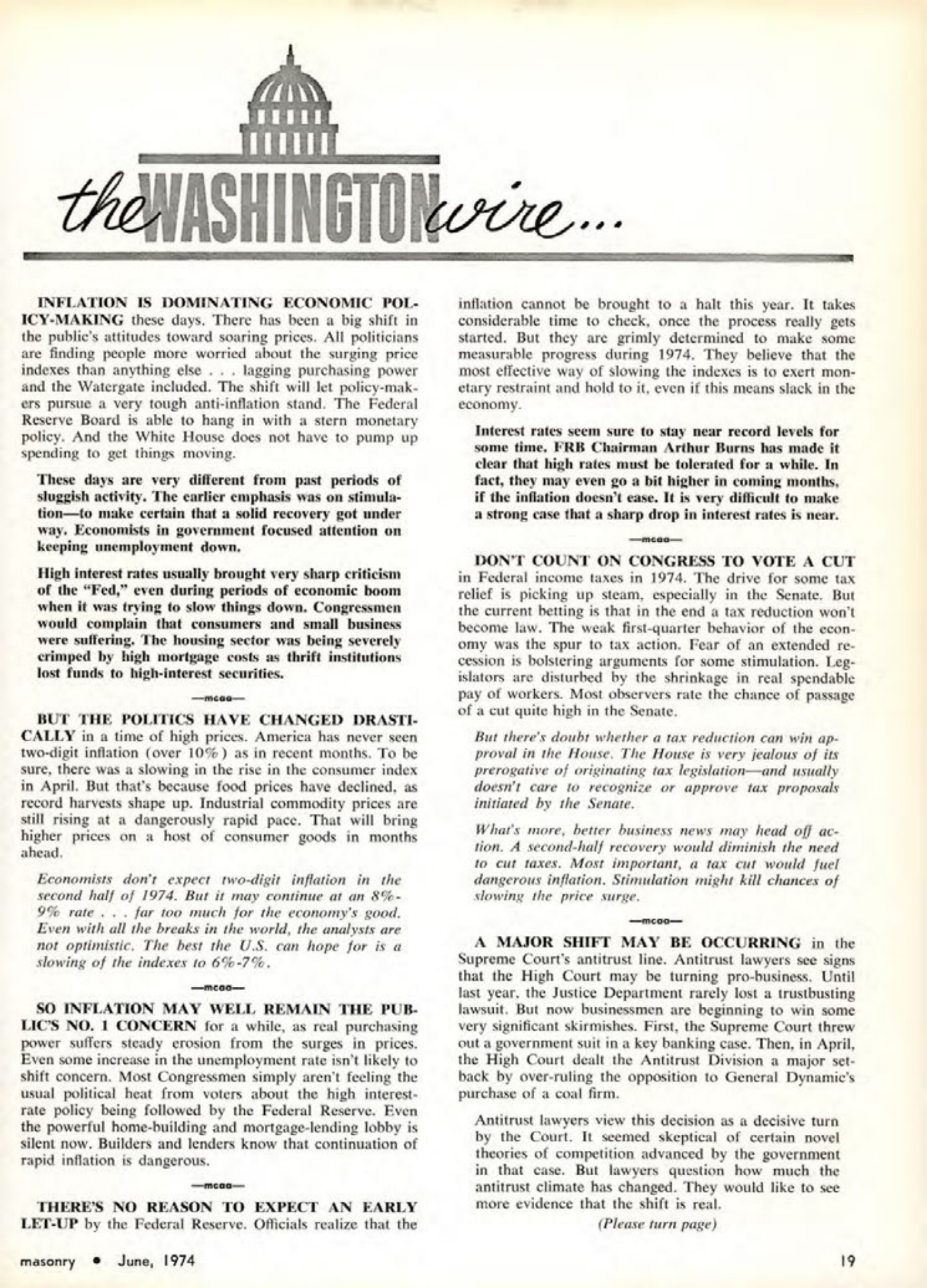 Masonry Magazine June 1974 Page. 19