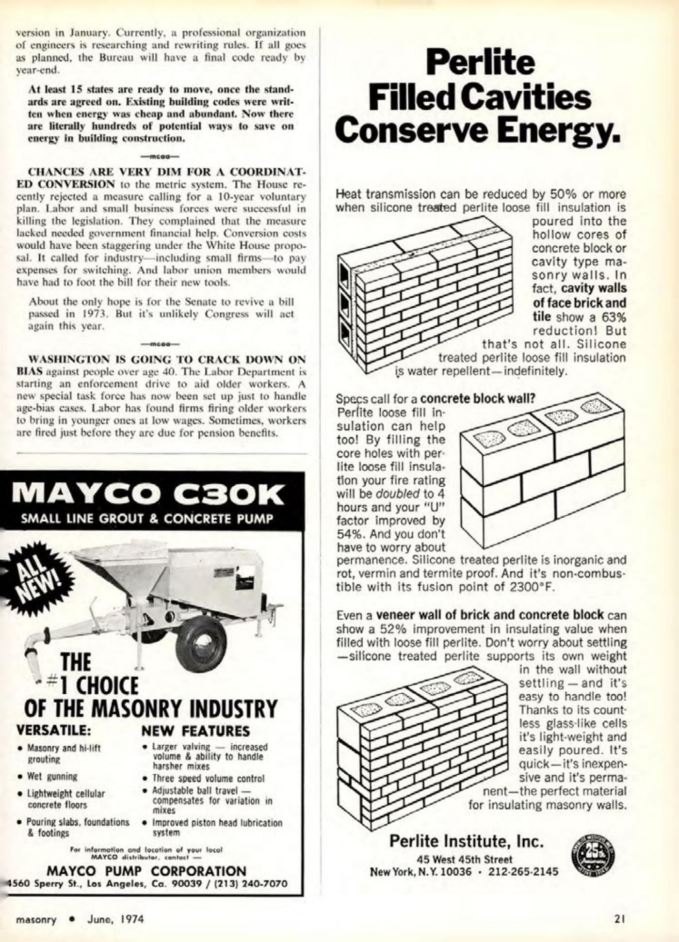 Masonry Magazine June 1974 Page. 21