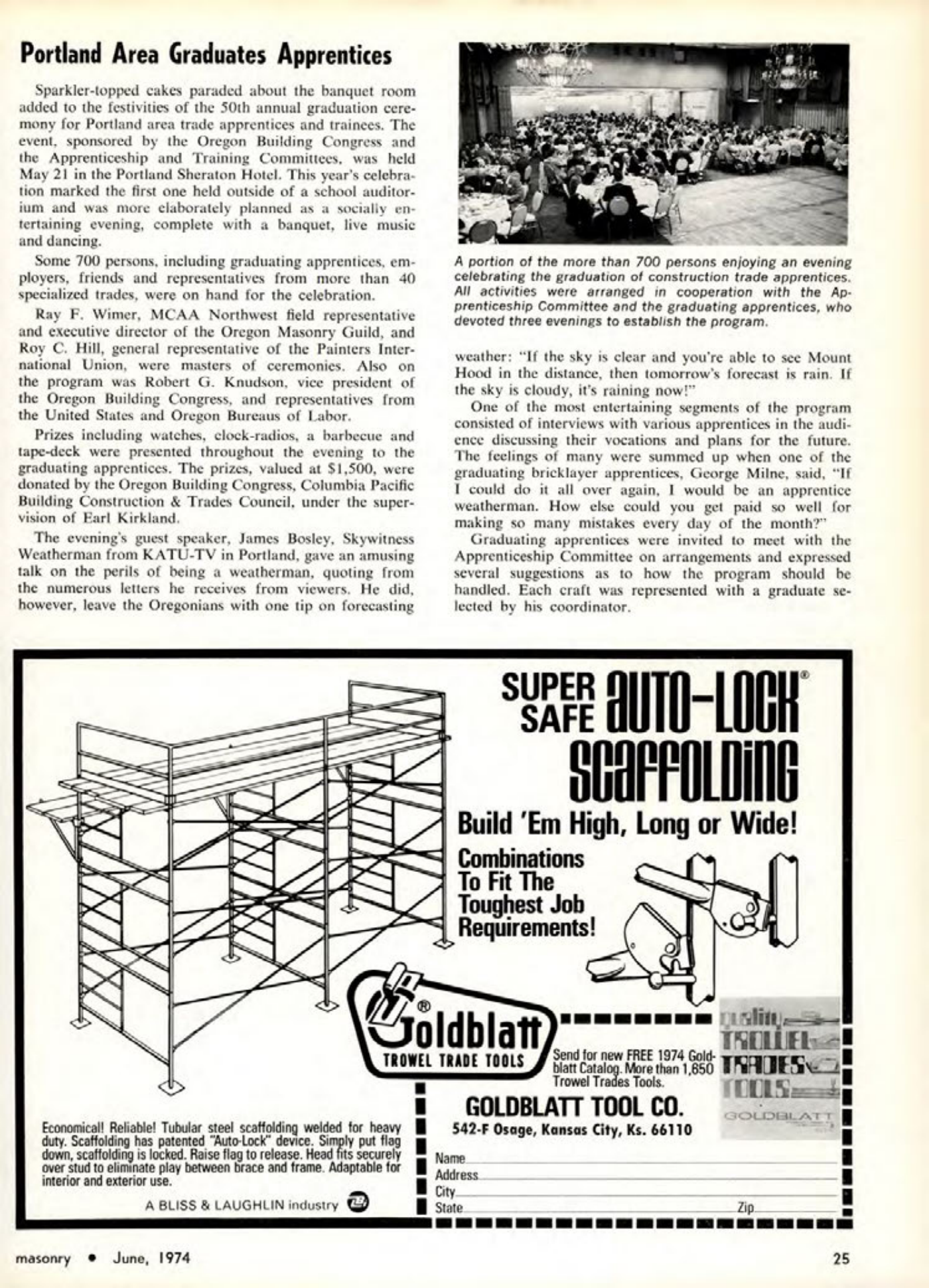 Masonry Magazine June 1974 Page. 25