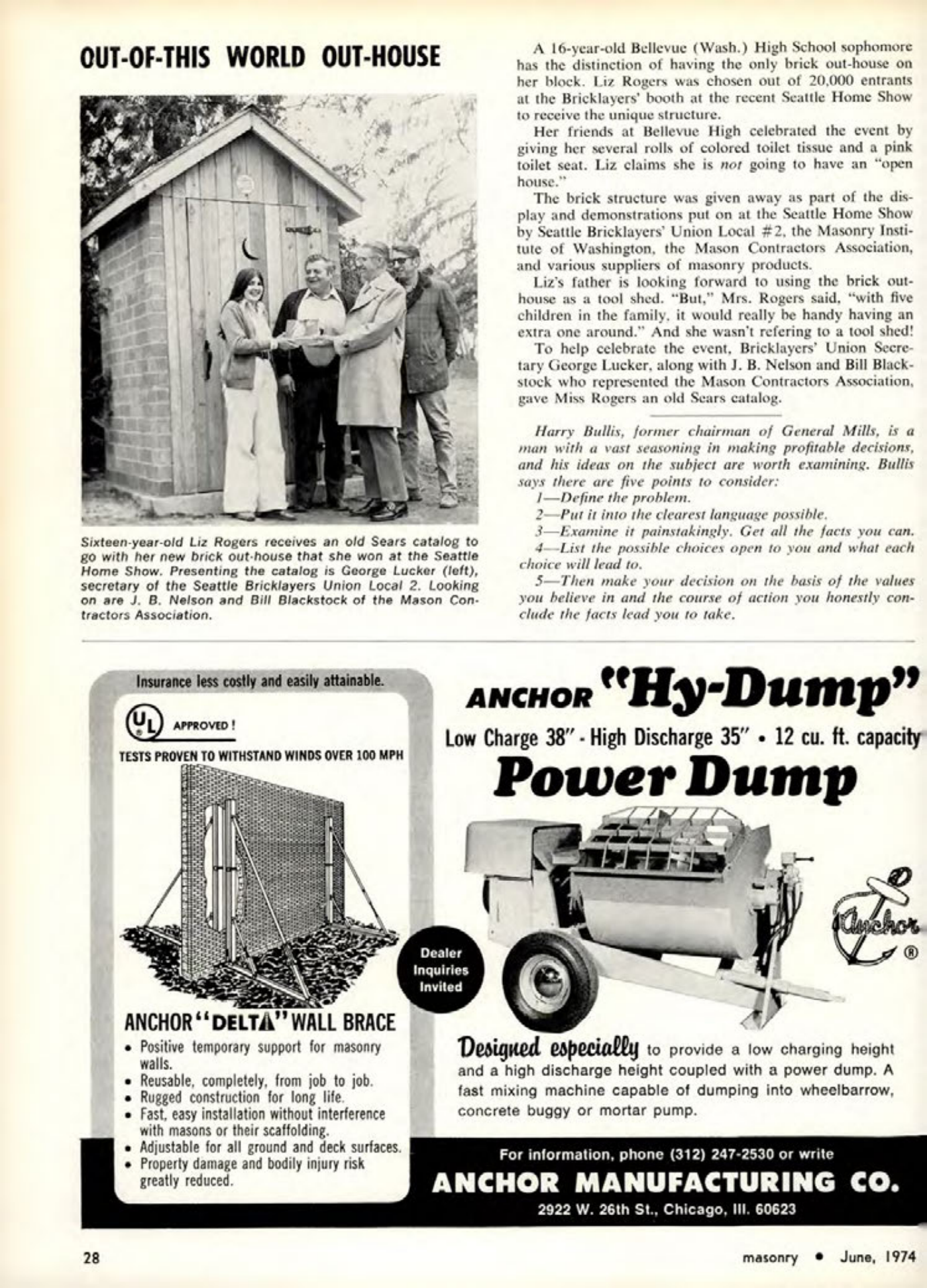 Masonry Magazine June 1974 Page. 28