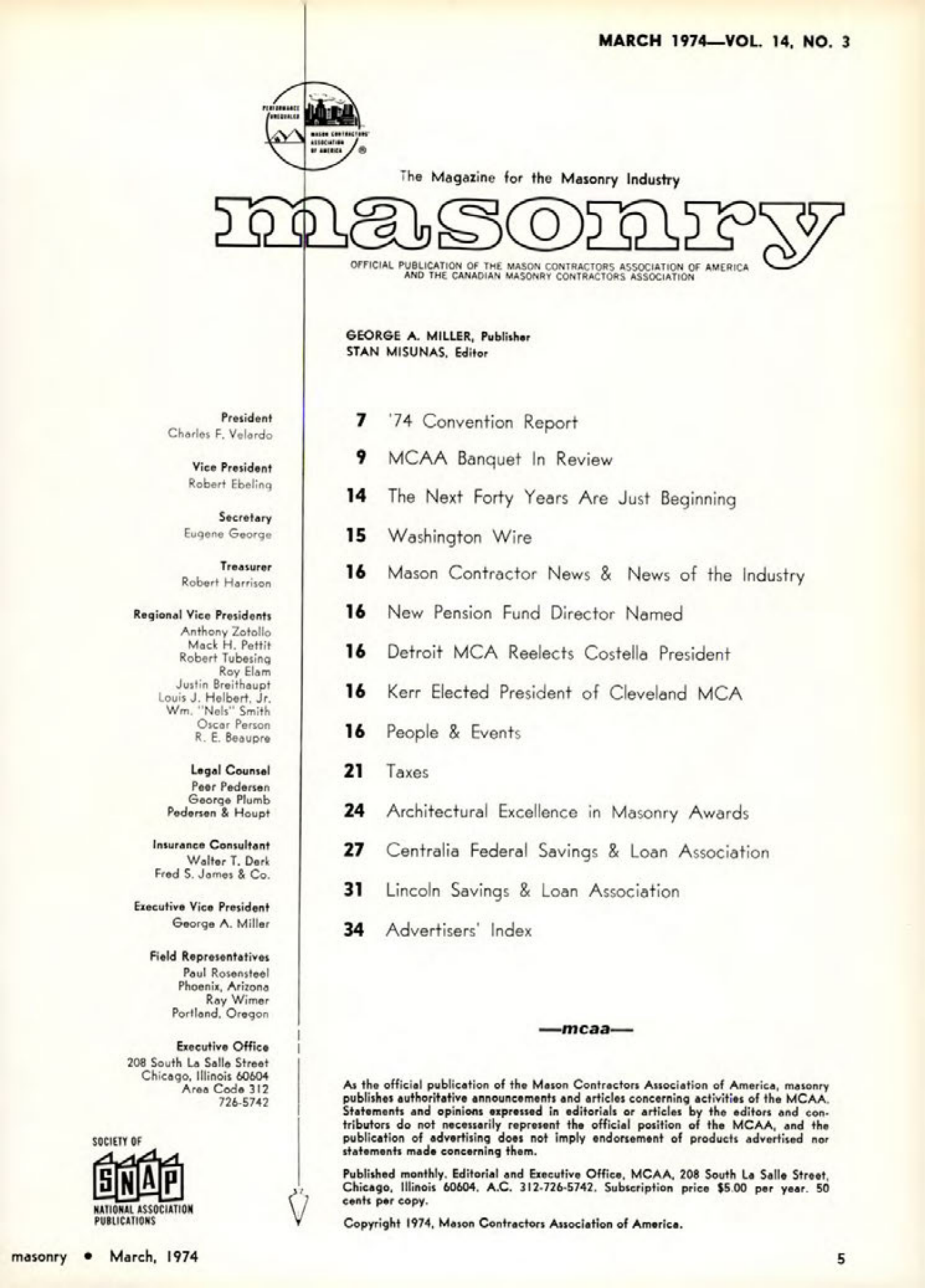 Masonry Magazine March 1974 Page. 5