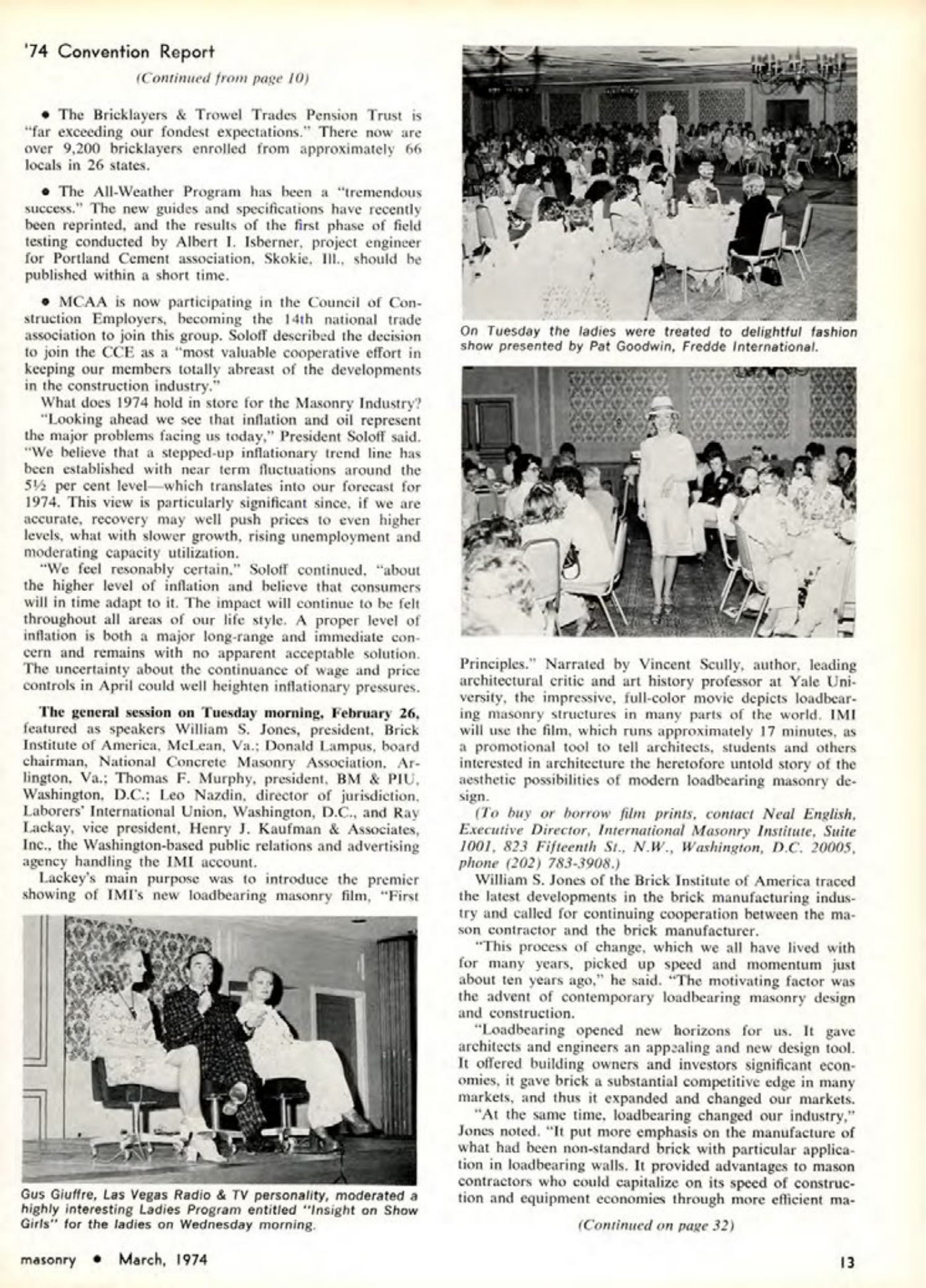 Masonry Magazine March 1974 Page. 13