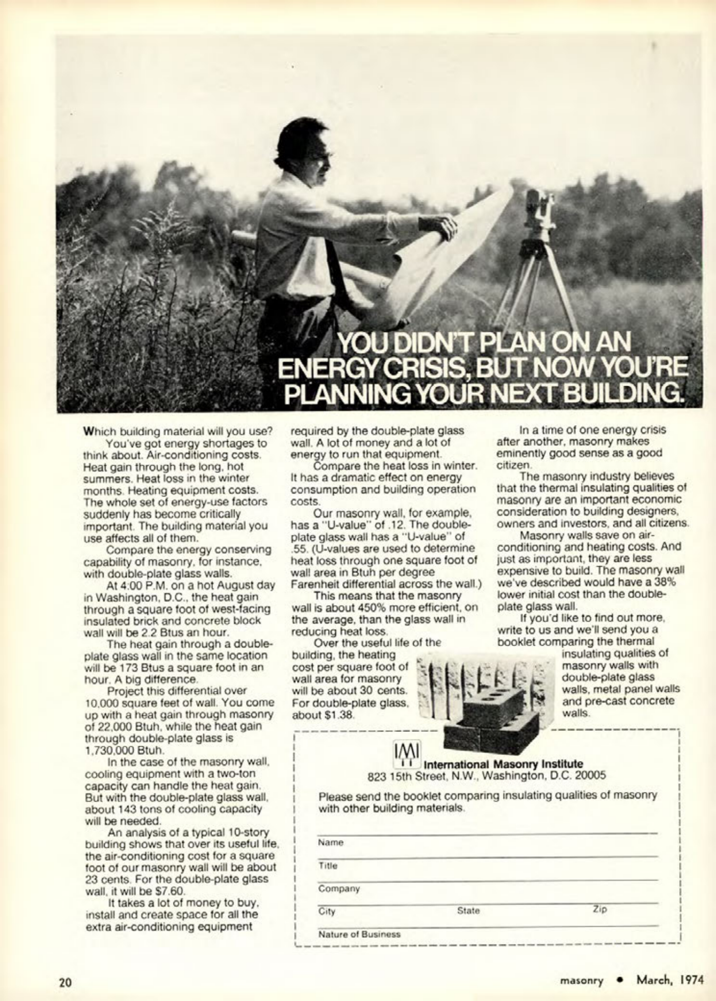 Masonry Magazine March 1974 Page. 20