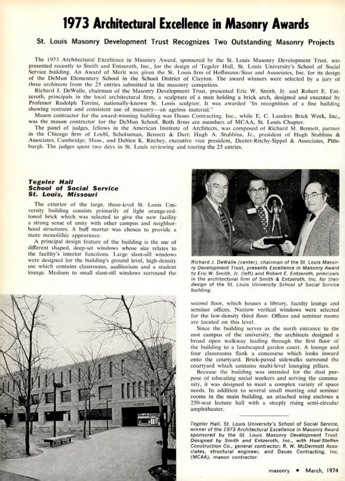 Masonry Magazine March 1974 Page. 24