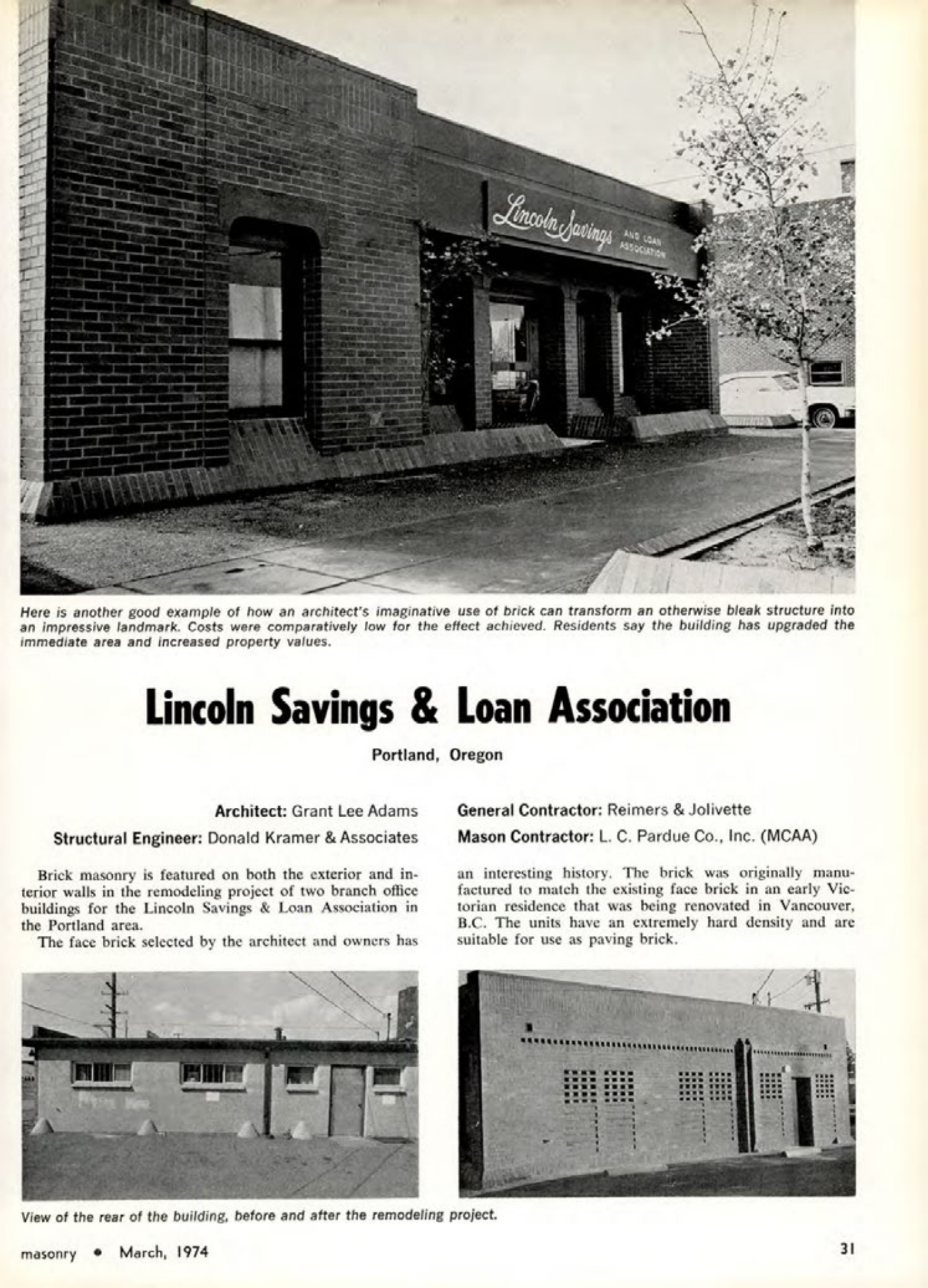 Masonry Magazine March 1974 Page. 31