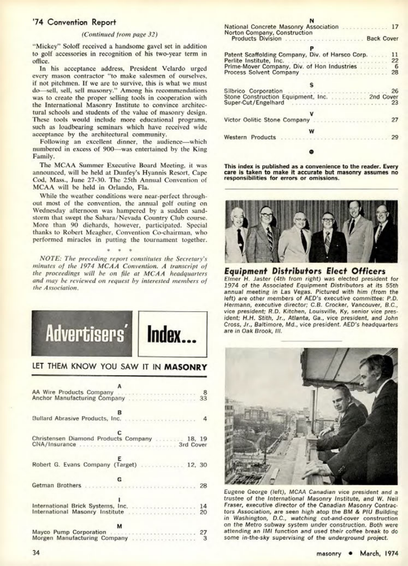 Masonry Magazine March 1974 Page. 34