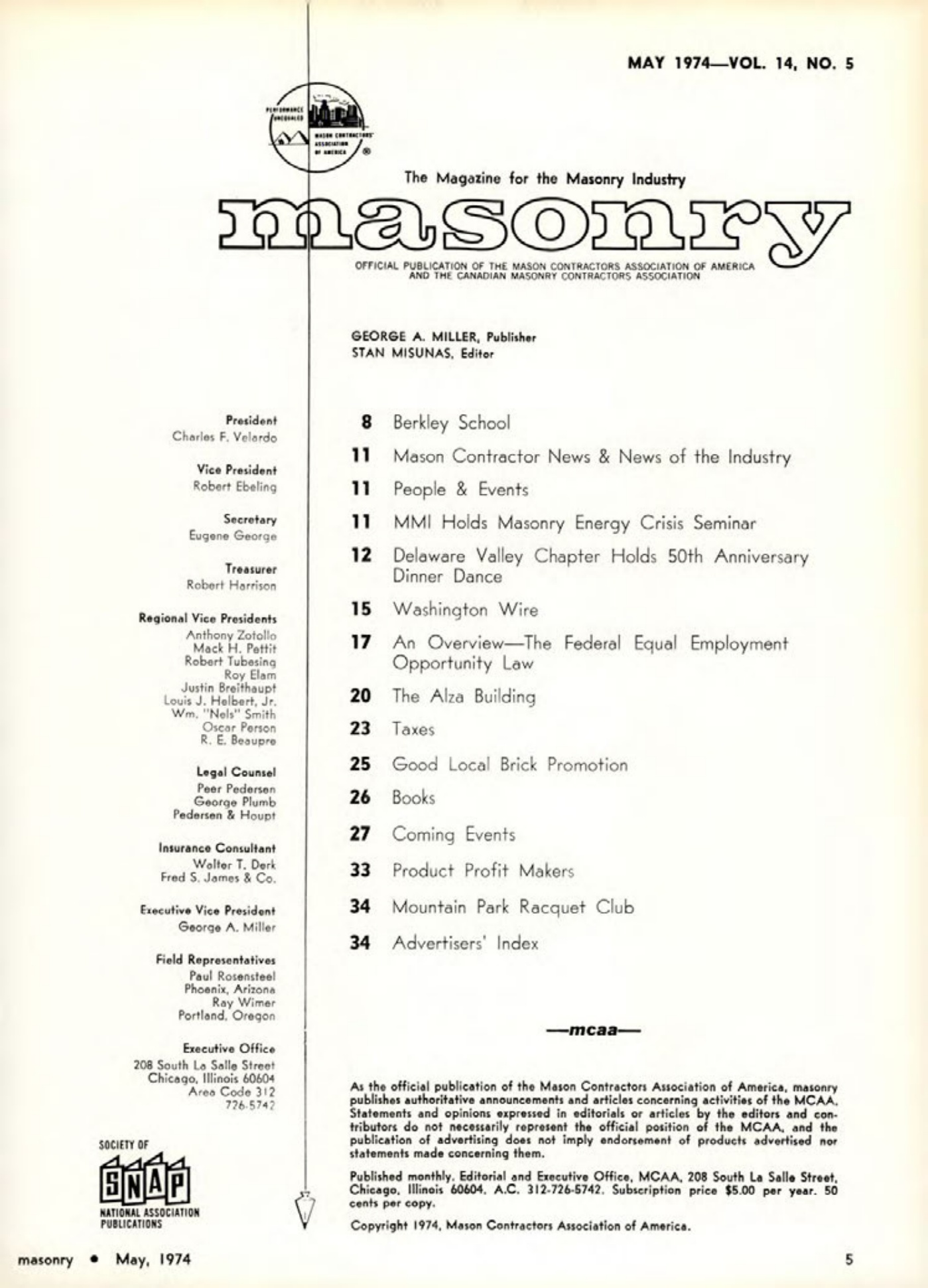 Masonry Magazine May 1974 Page. 5