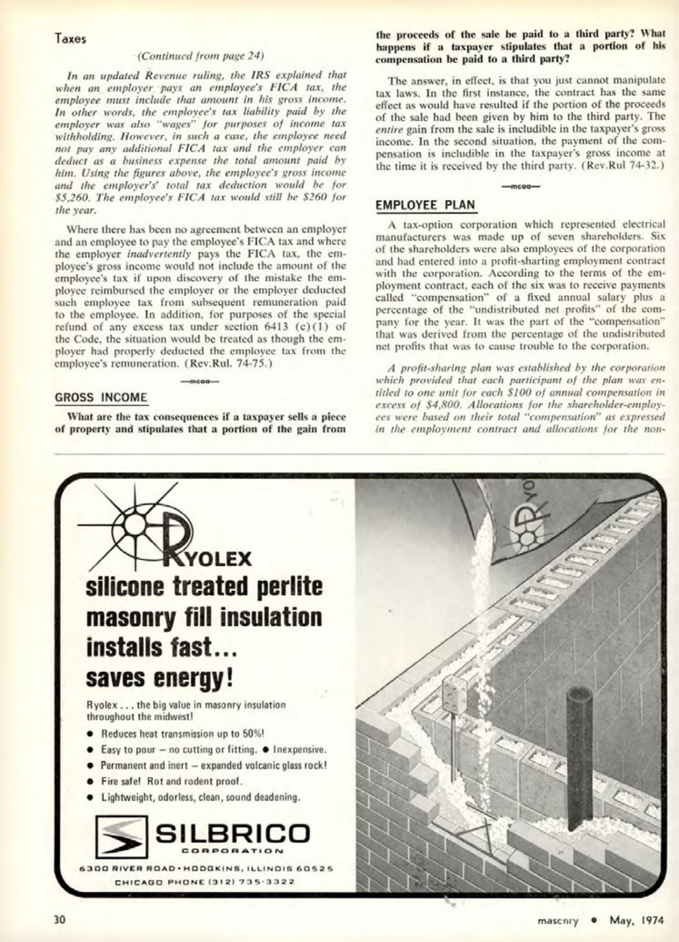 Masonry Magazine May 1974 Page. 30